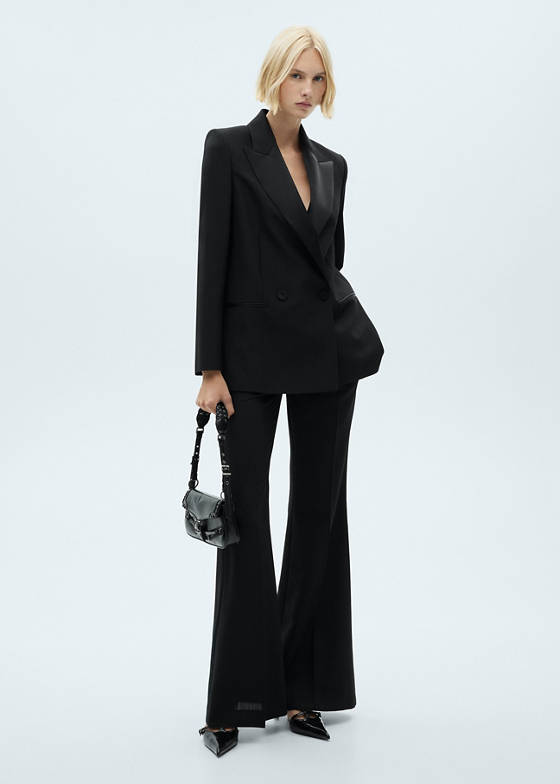 Saten yaka blazer ceket