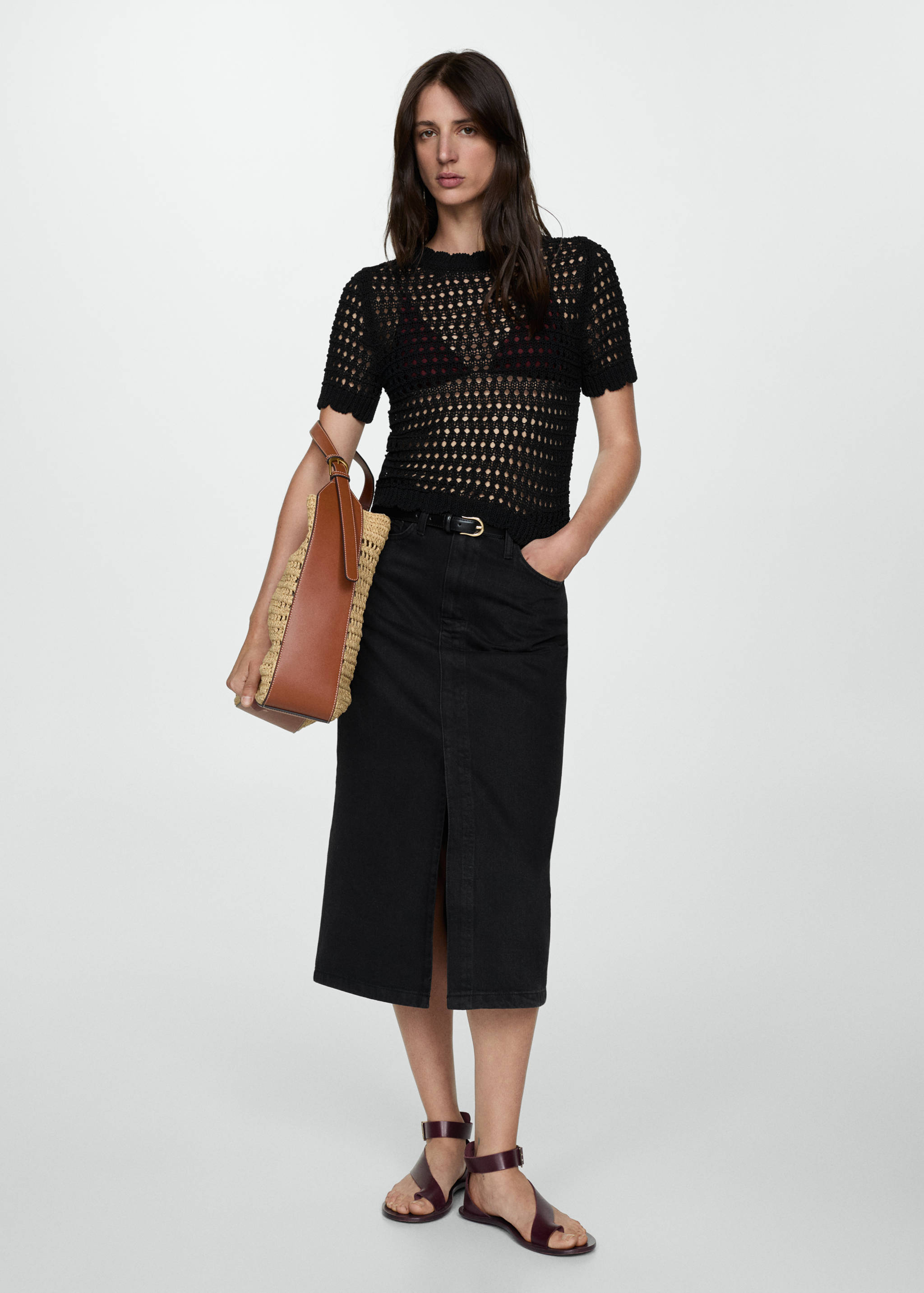 Jupe jean fendue - Plan général