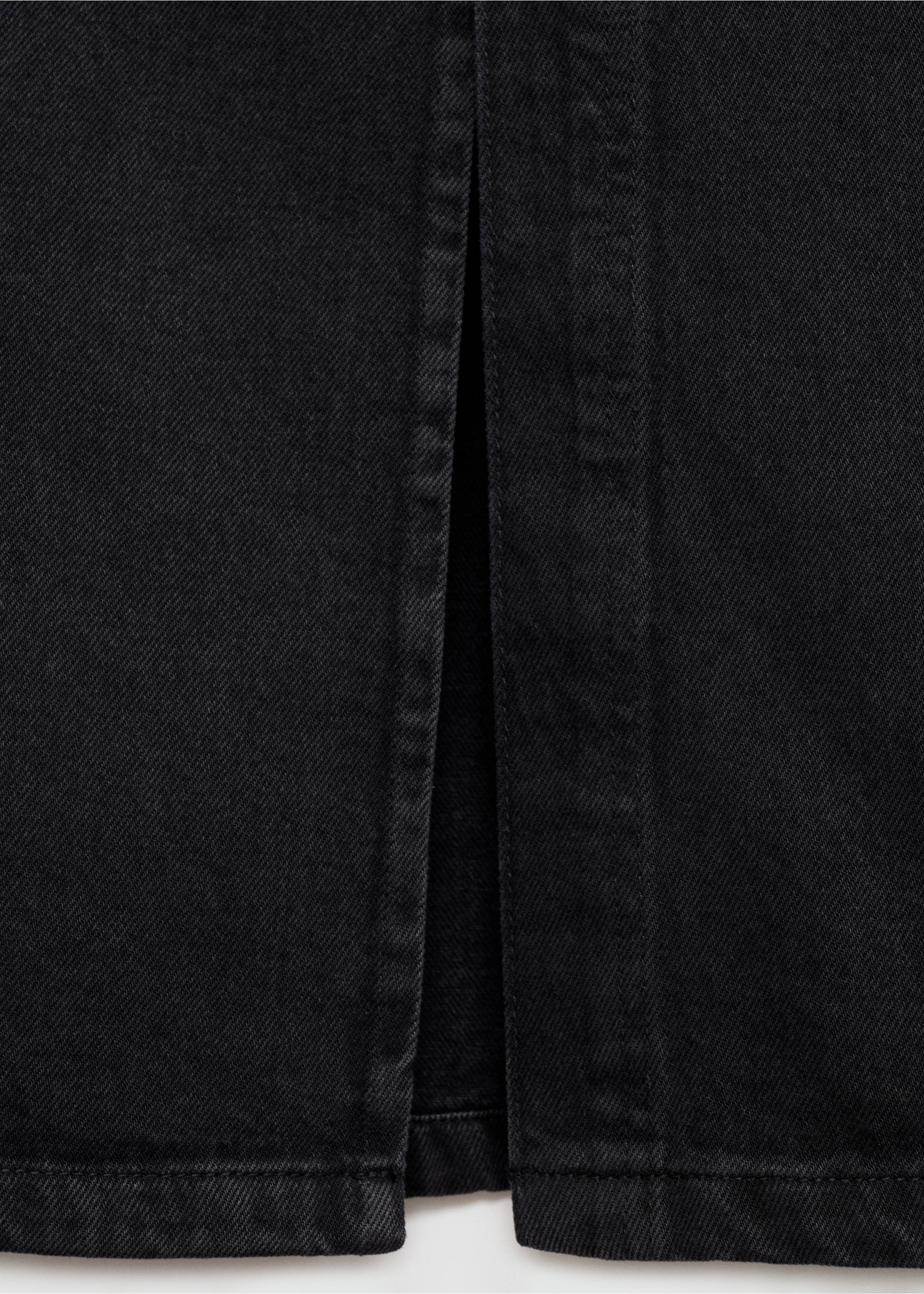Yırtmaçlı denim etek - Ürün detayı 8, Siyah denim. Ref: 77099405-00.