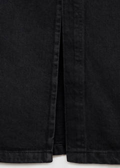 Slit denim skirt — Black denim 10