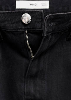 Slit denim skirt — Black denim 11