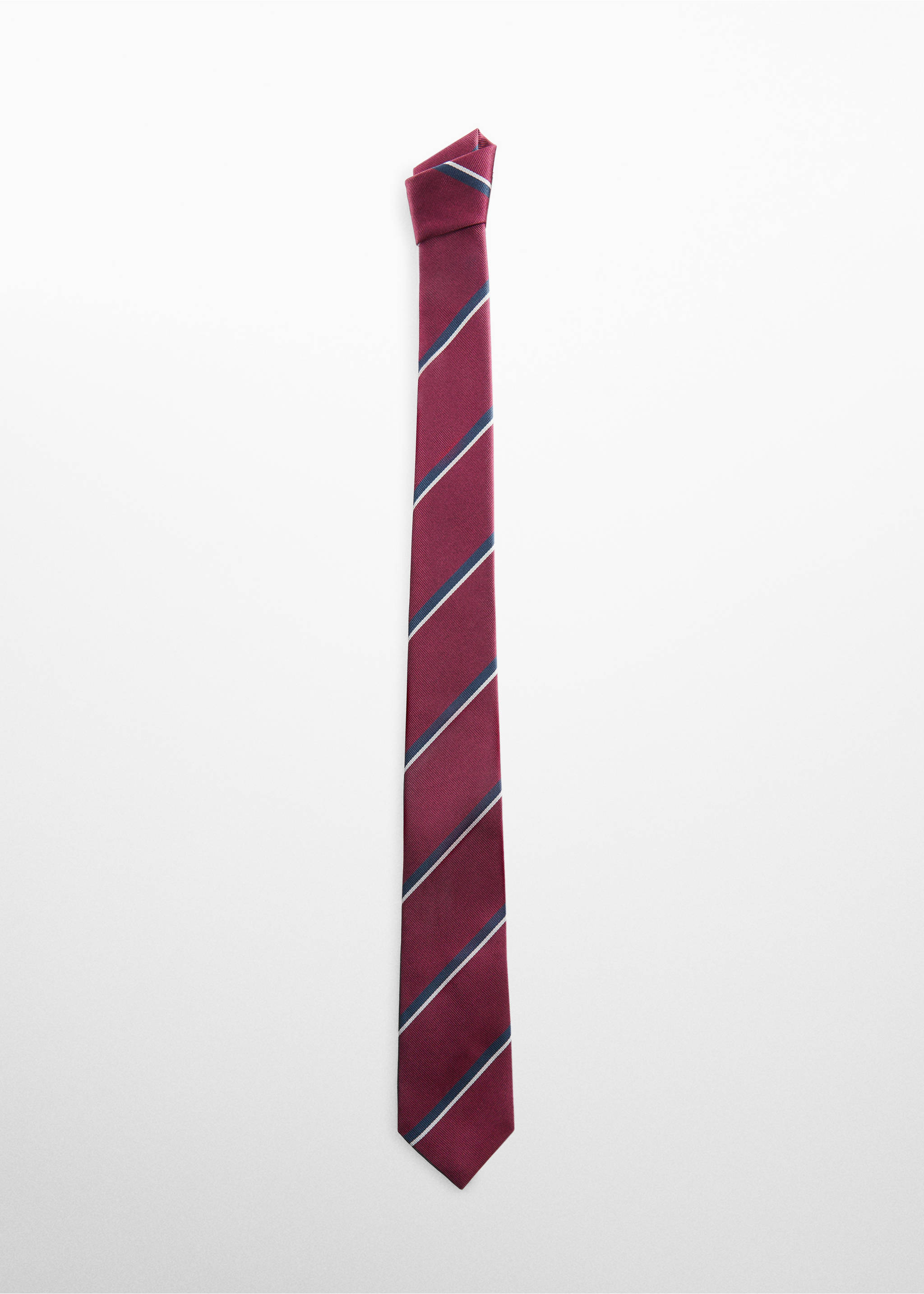 Çizgili kravat - Modelsiz ürün, Bordo. Ref: 77102004-00.