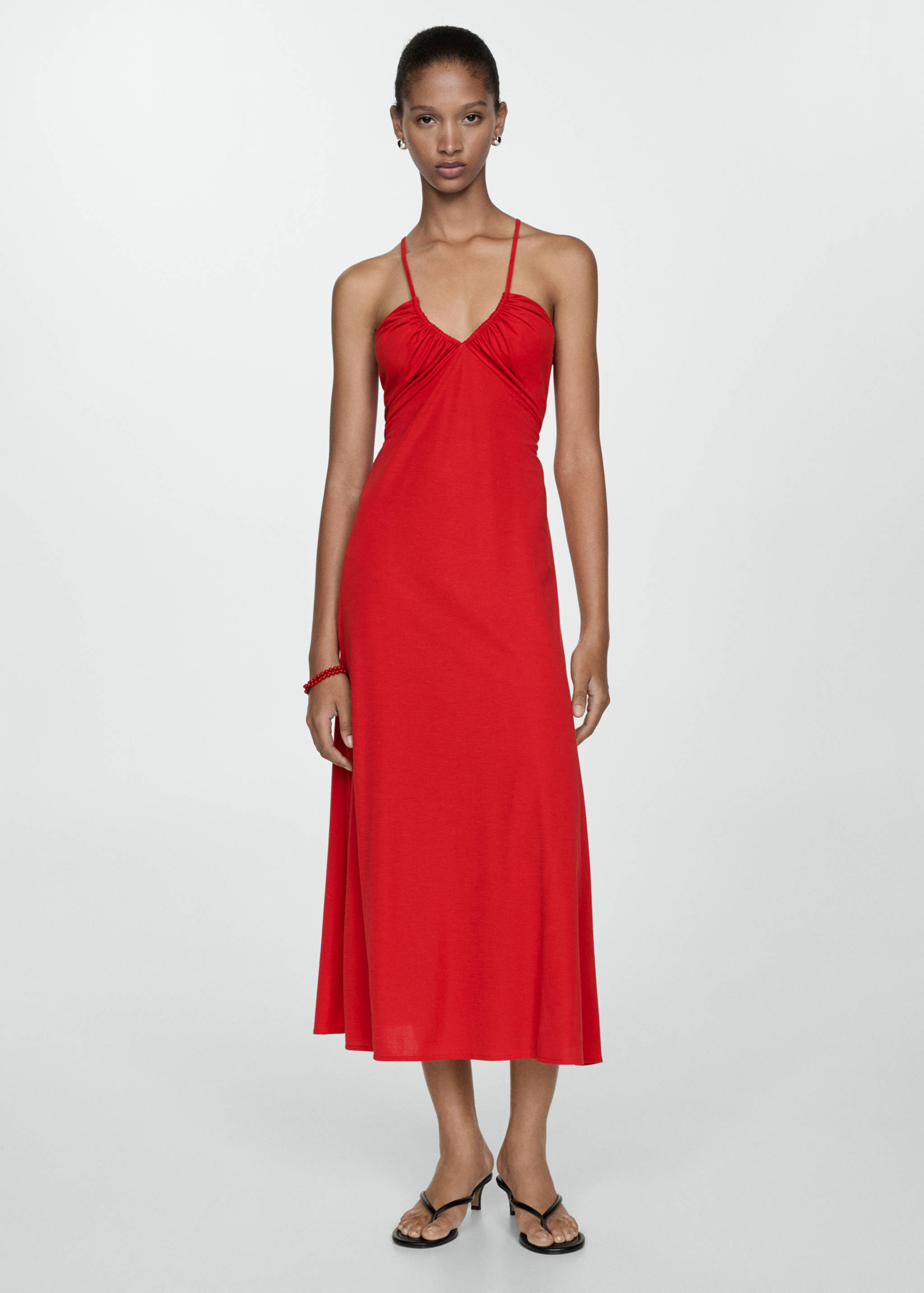 Ruched midi dress - General plane