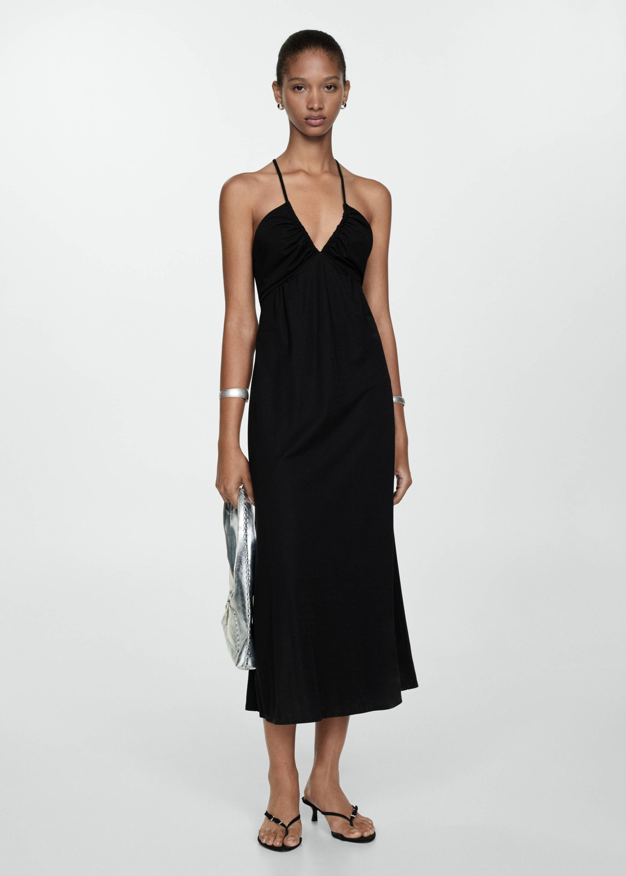 Ruched midi dress - General plane