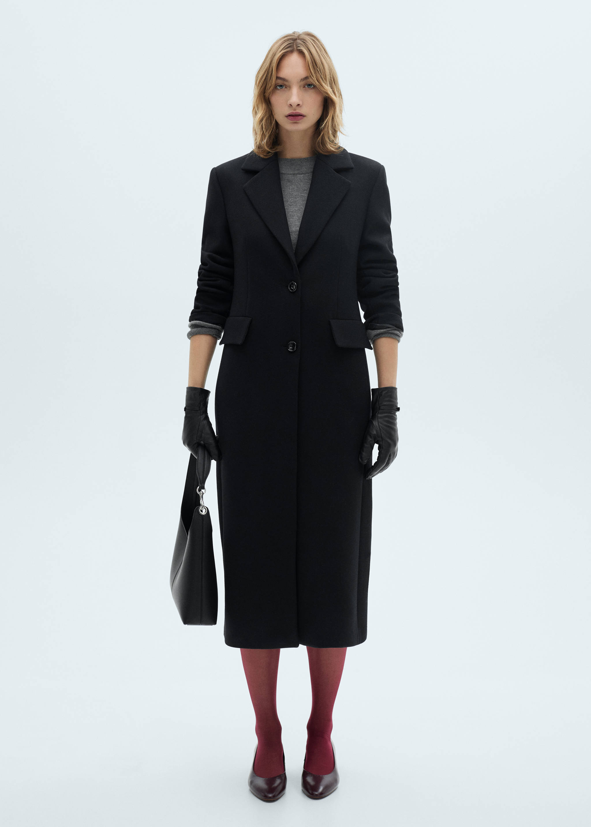 Structured wool coat - General plane