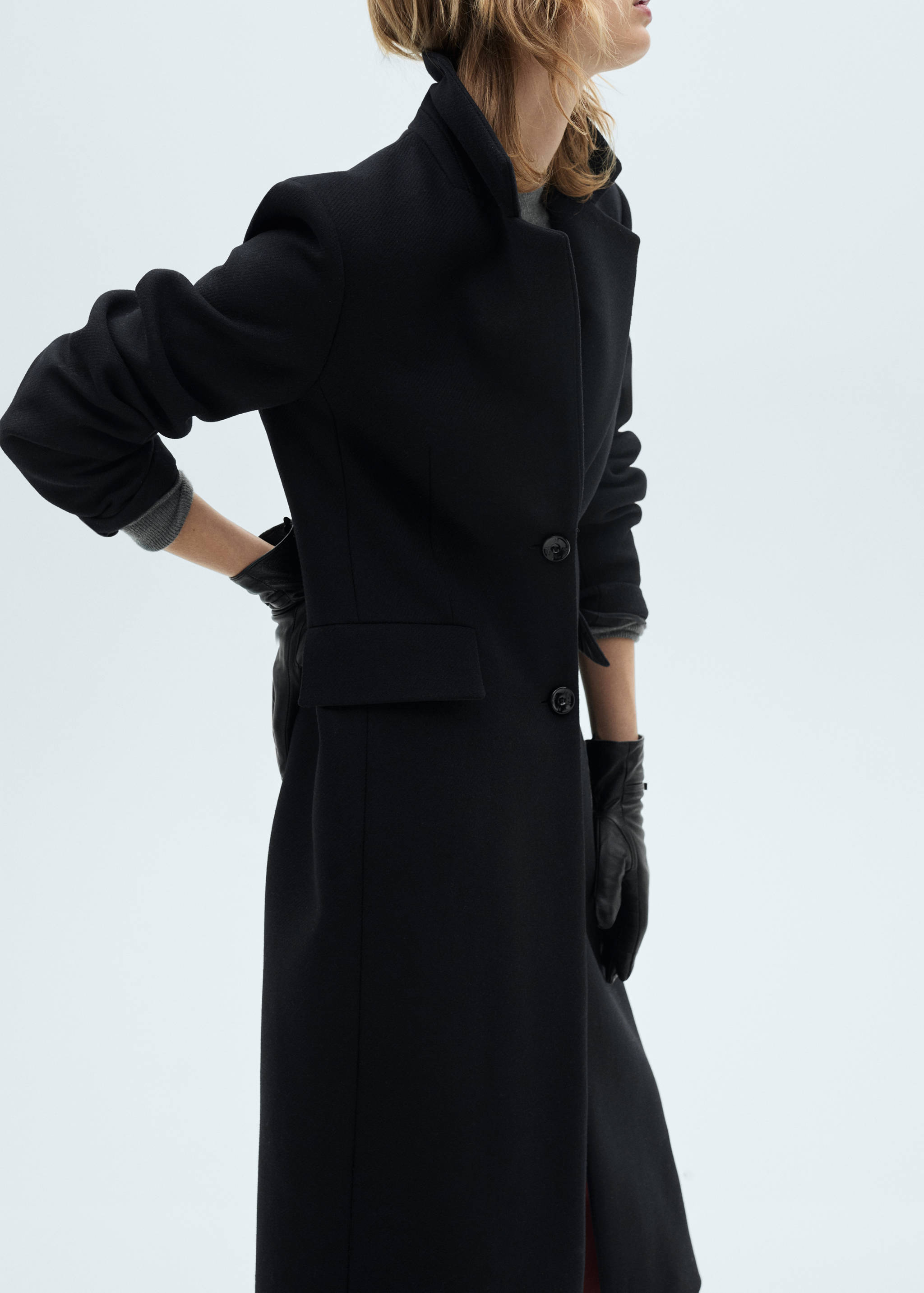 Structured wool coat - Medium plane