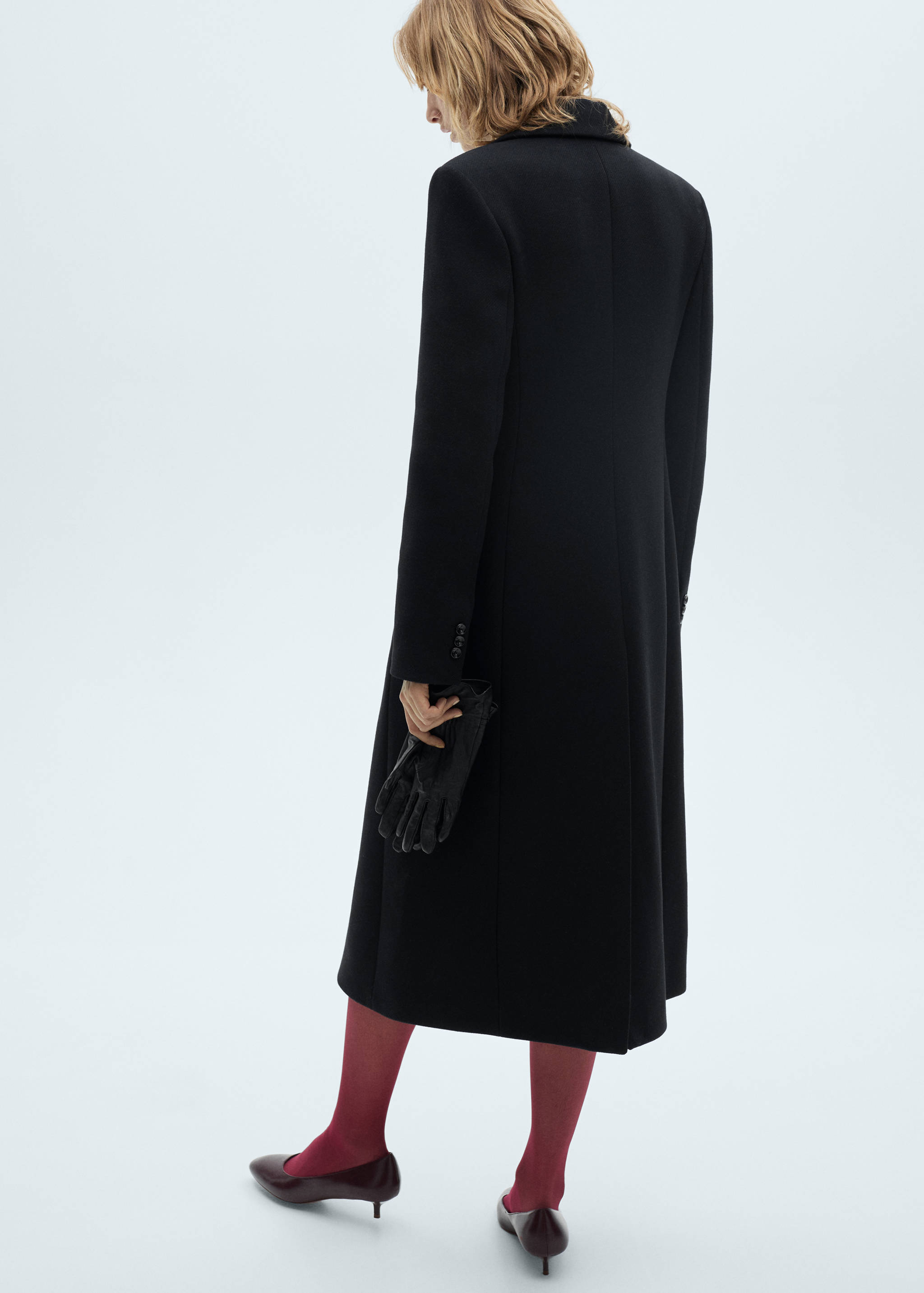 Structured wool coat - Reverse of the article