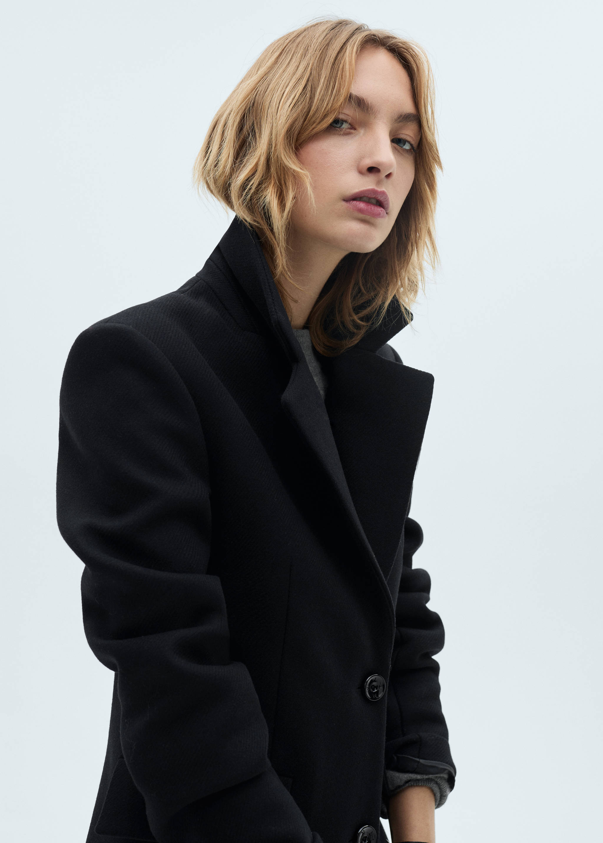 Structured wool coat - Details of the article 6