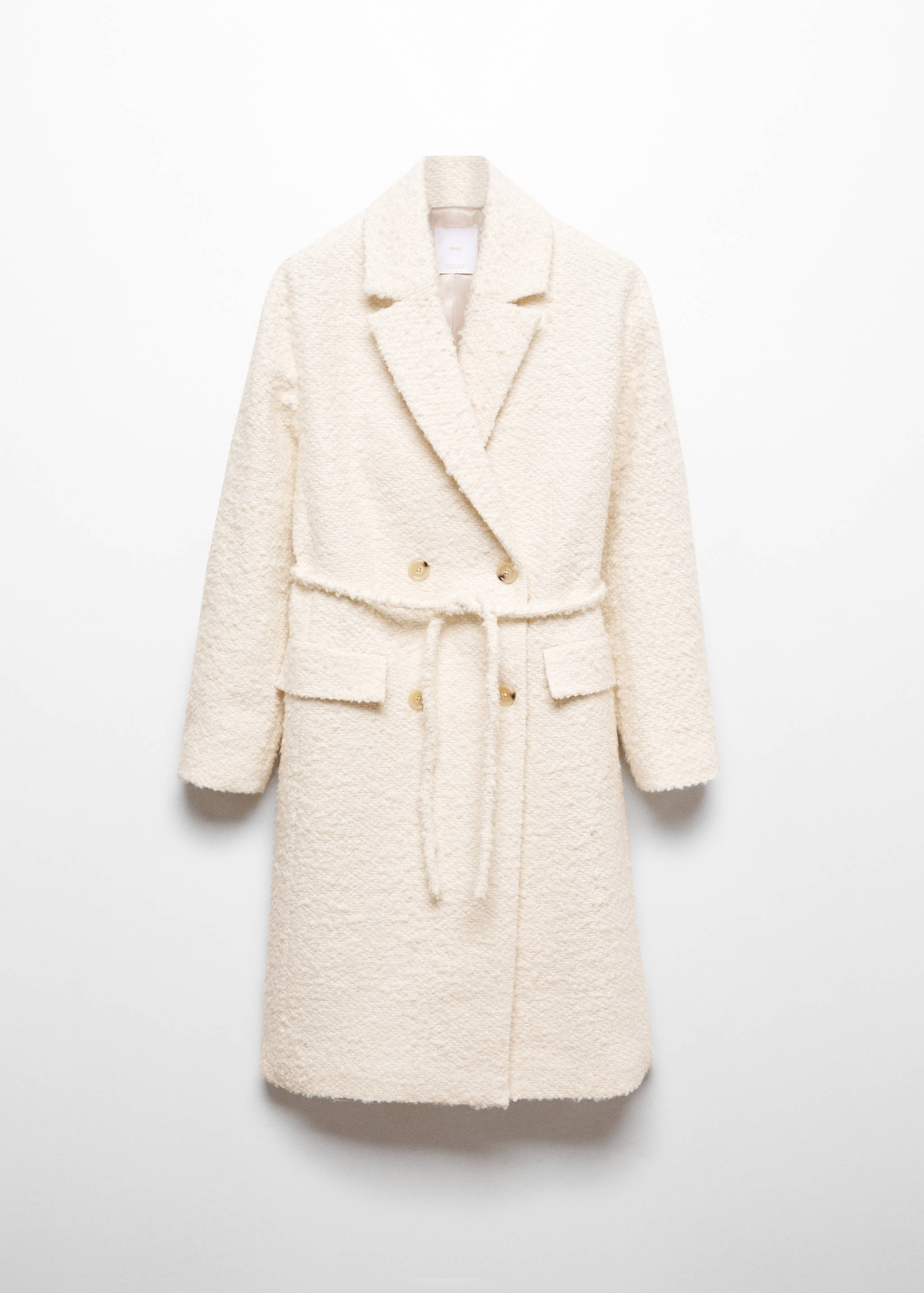 Coat with lapels and belt - Article without model