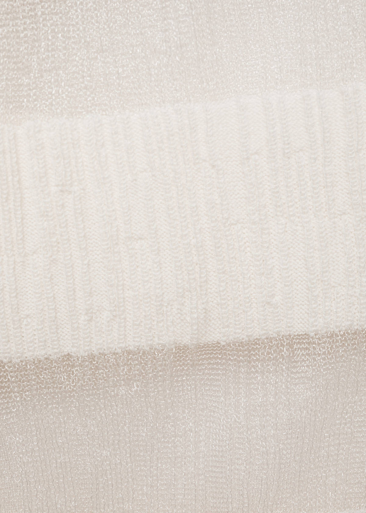 Semitransparent textured cardigan — White