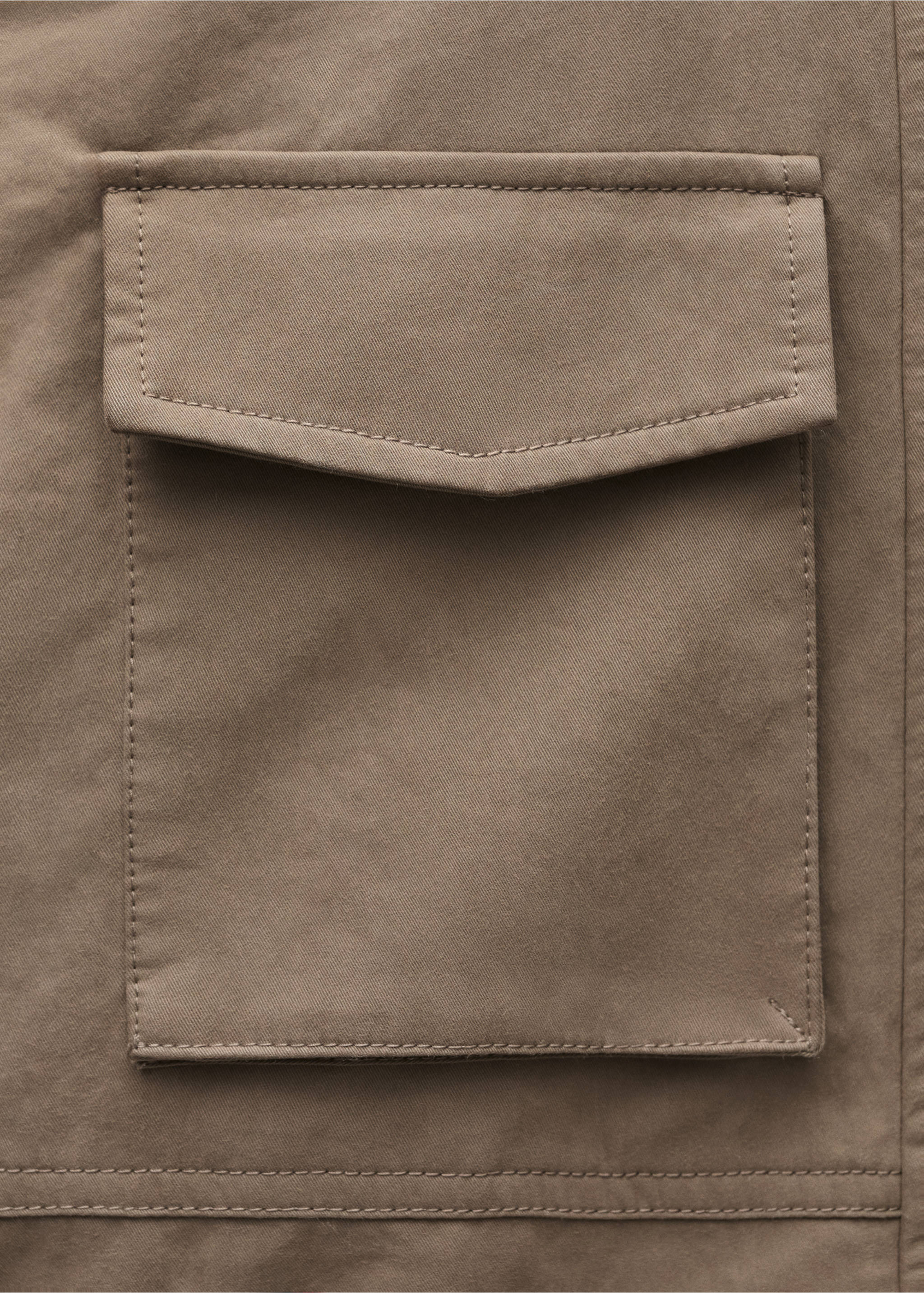Turtleneck parka with pockets - Details of the article 0, Medium Brown. Ref: 77947938-00.