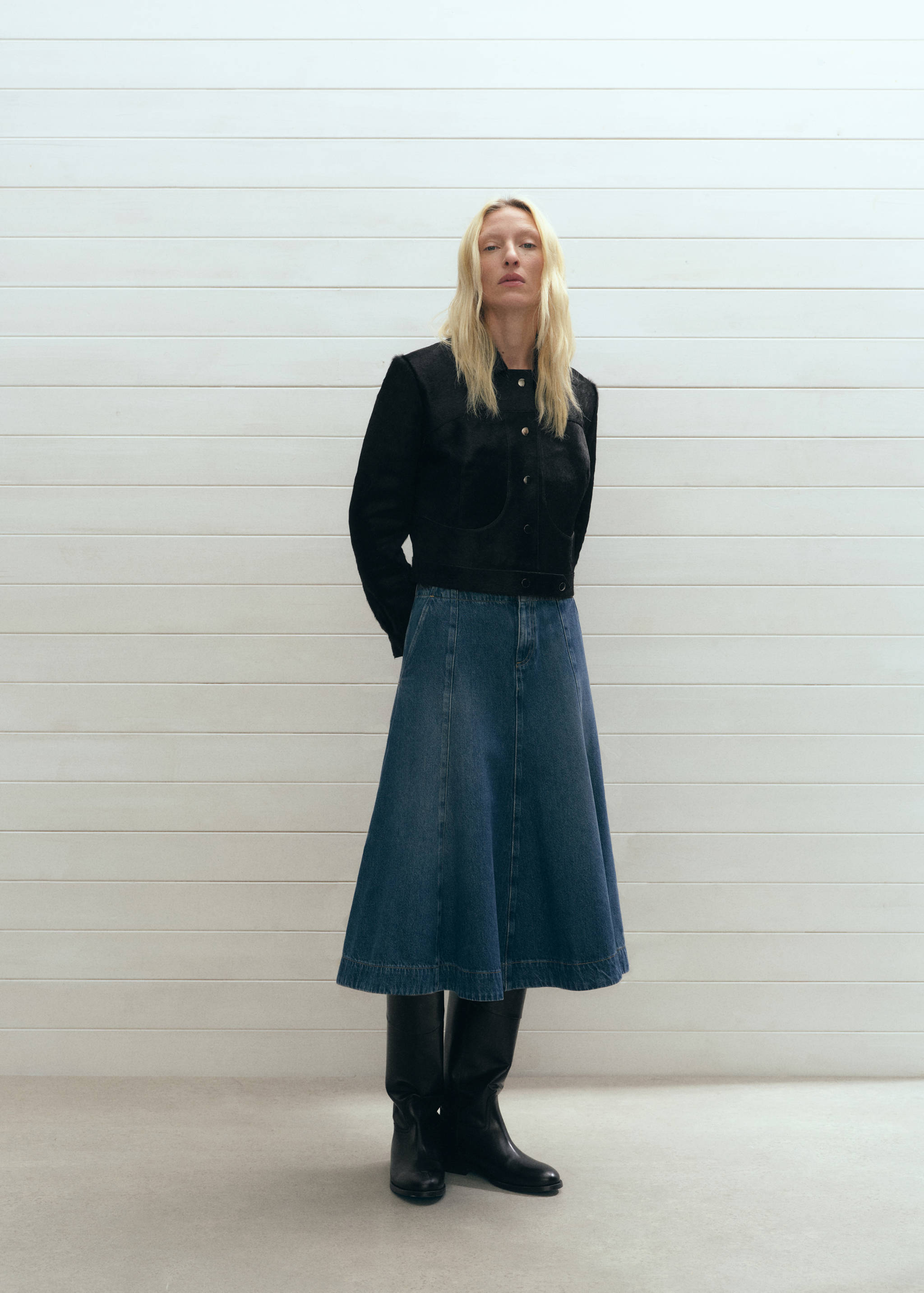 Fur leather jacket - General plane