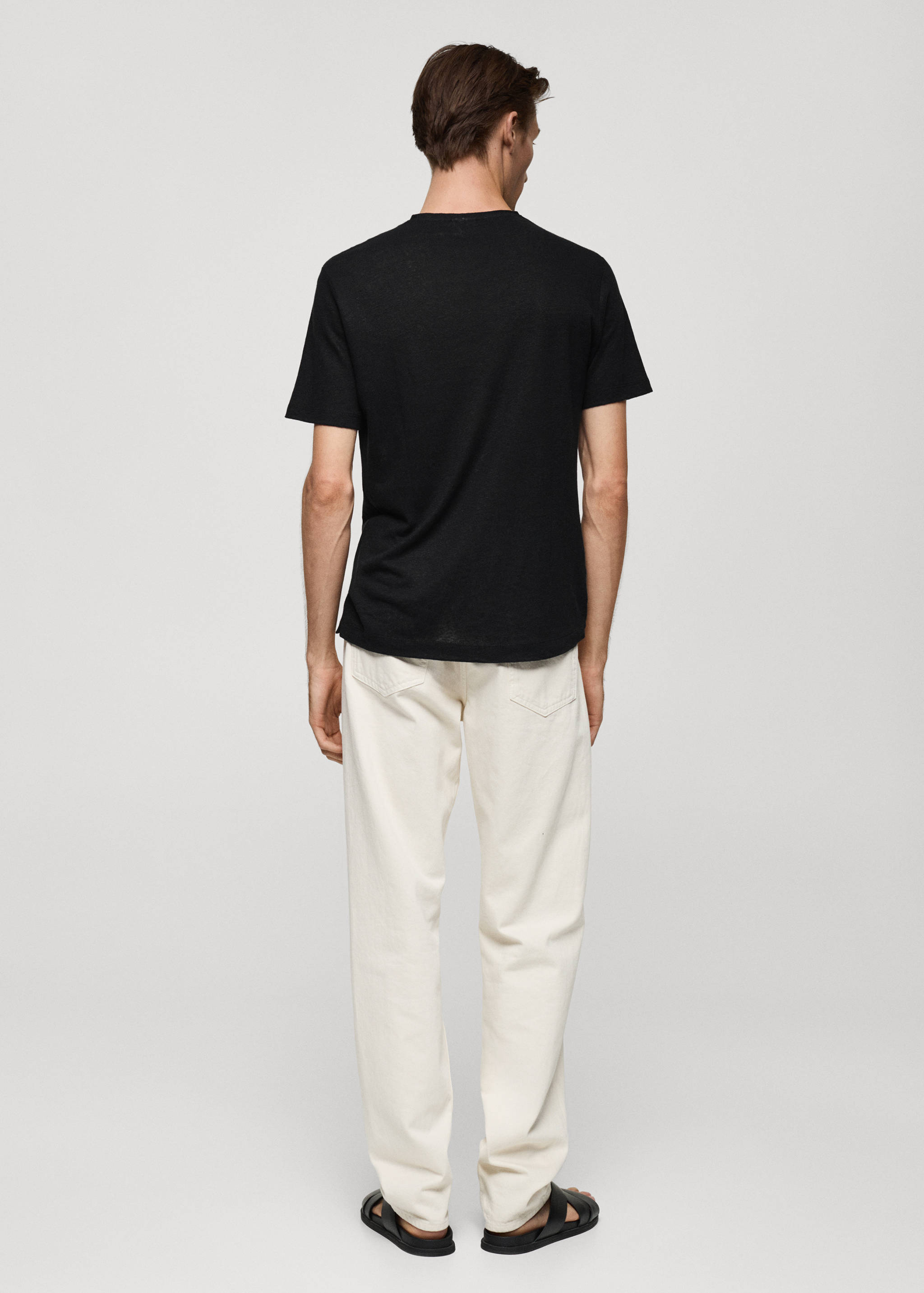 Camiseta regular fit lino - Reverso del artículo