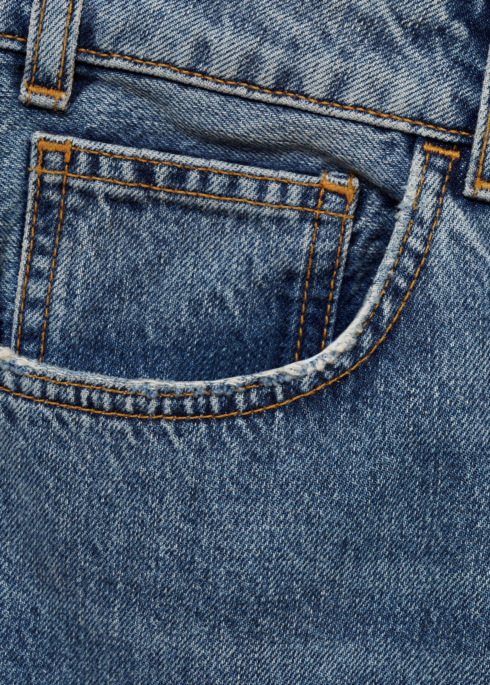 Medium-rise straight jeans with slits - Details of the article 8