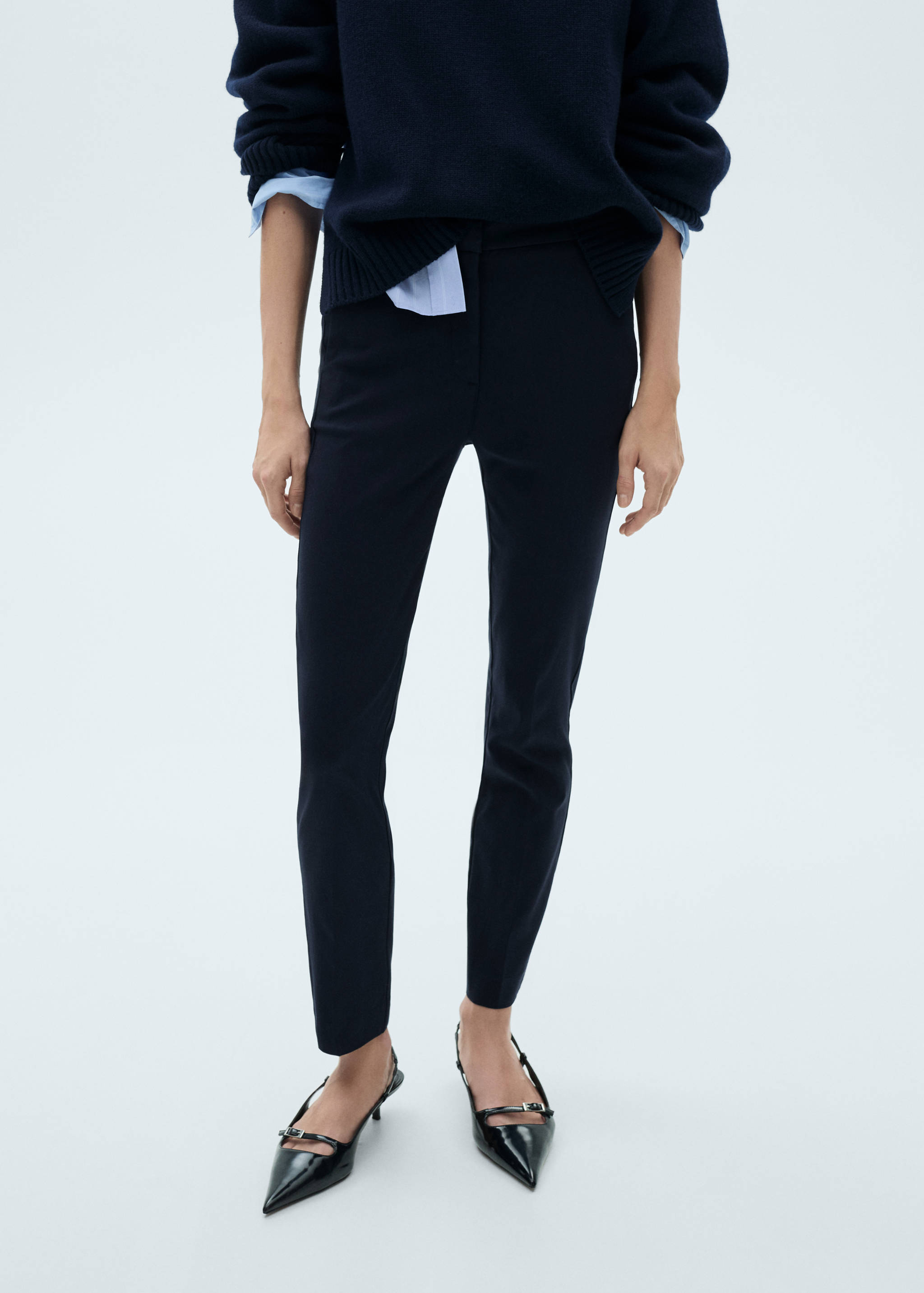 Crop skinny trousers - Medium plane