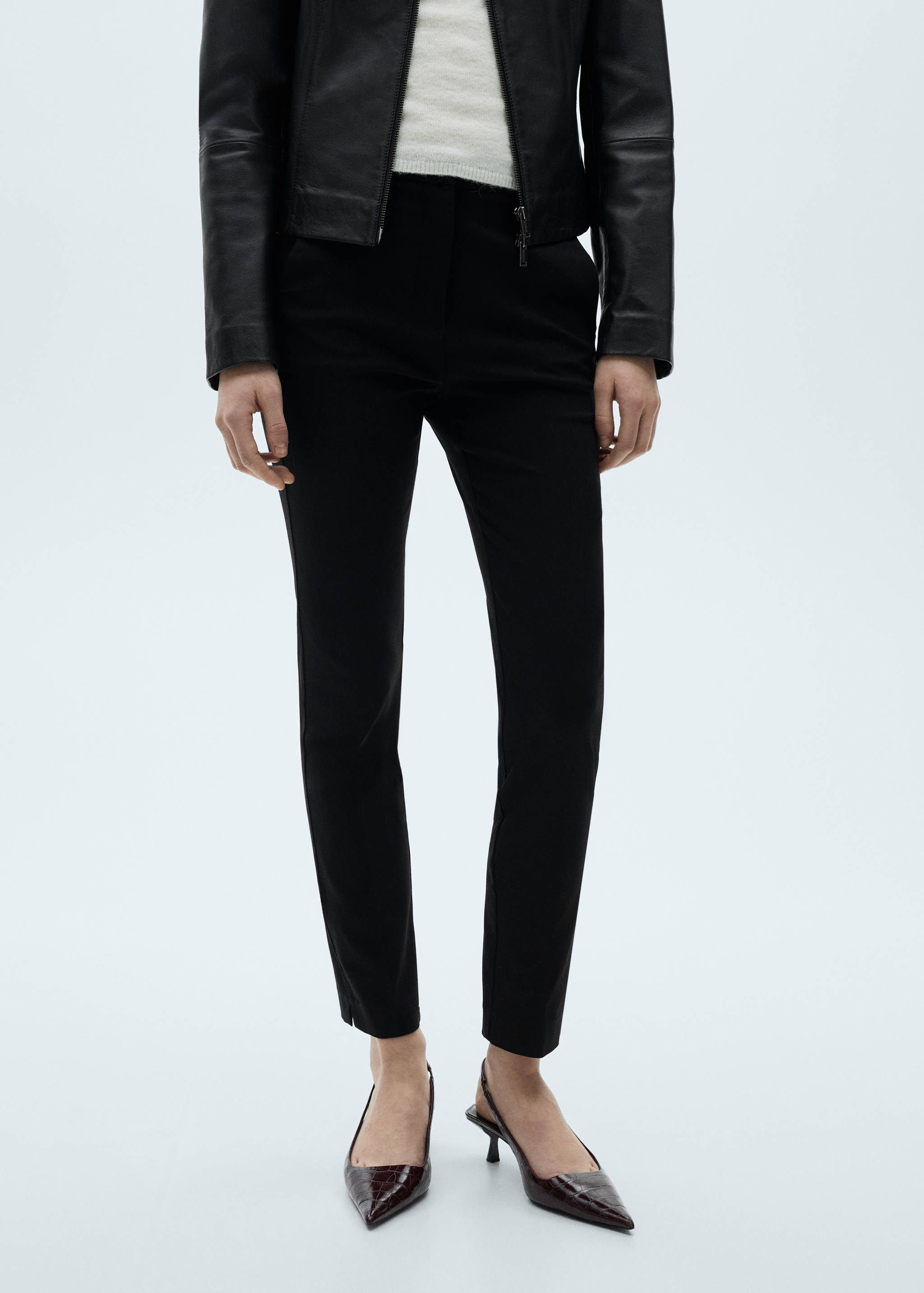 Crop skinny trousers - Medium plane