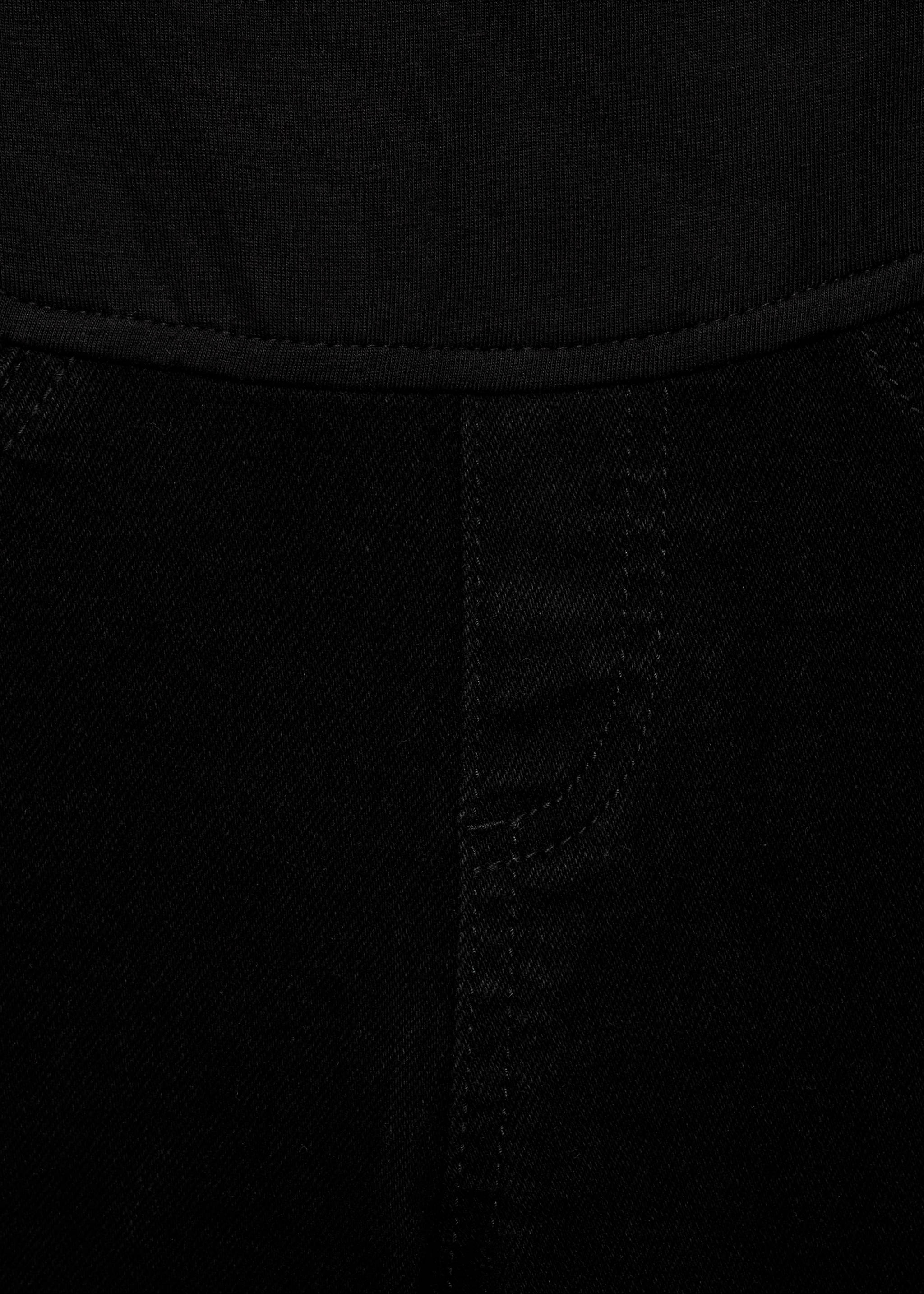 Jean de grossesse flare crop - Détail de l'article 8, Black denim. Ref: 87000217-00.