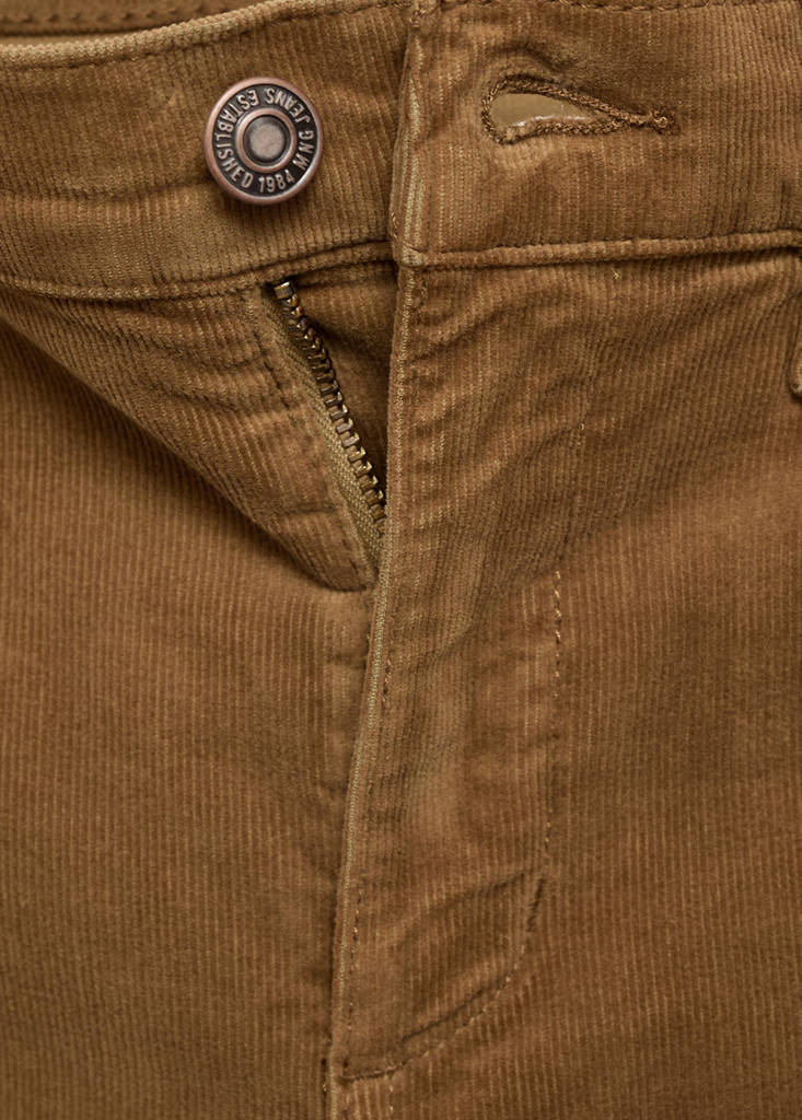 Sienna flared cropped corduroy trousers — Medium Brown