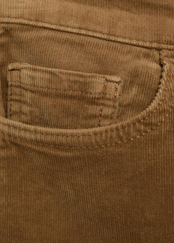 Sienna flared cropped corduroy trousers — Medium Brown
