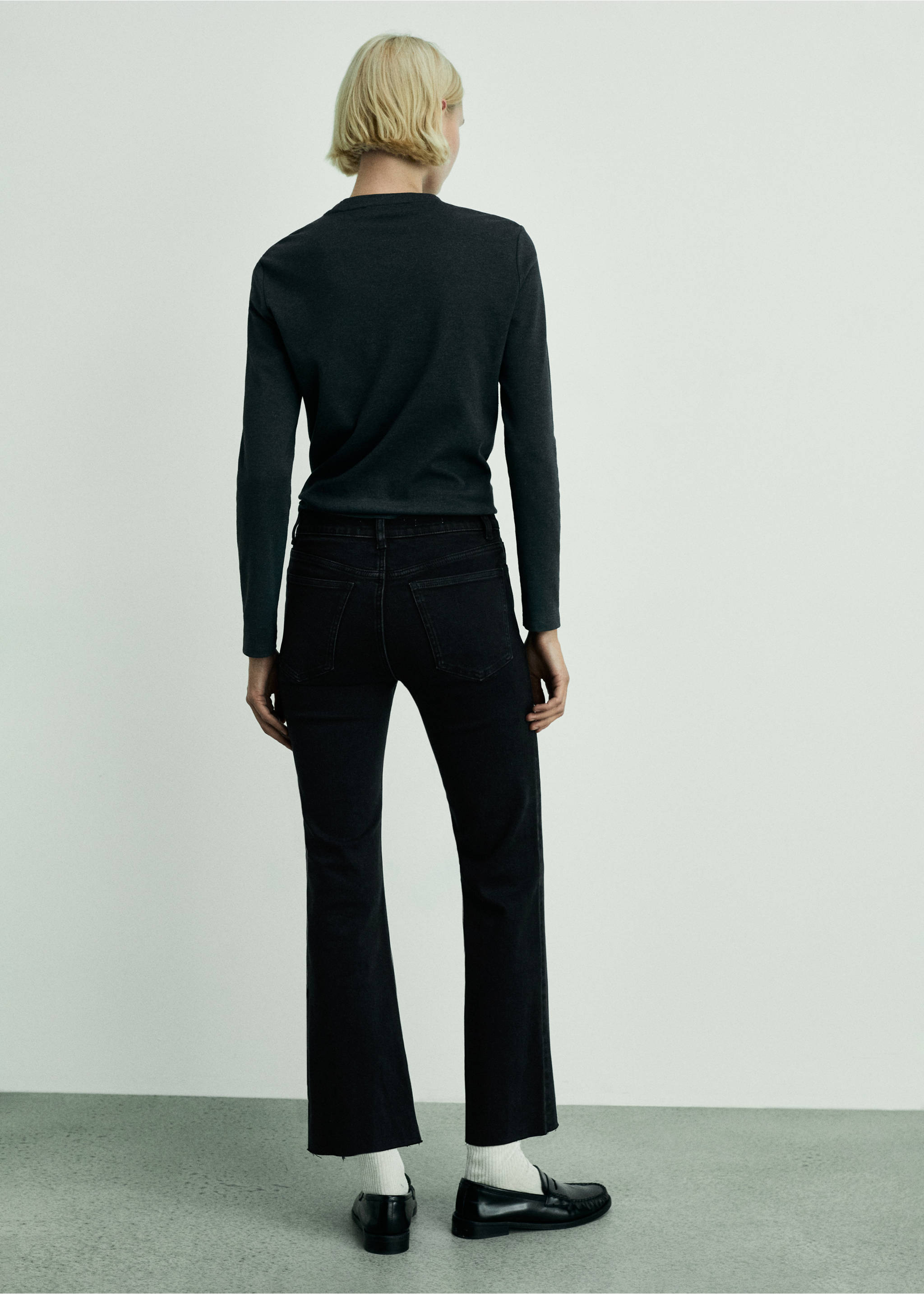 Jean Sienna flare crop - Verso de l’article, Black denim. Ref: 87000223-00.