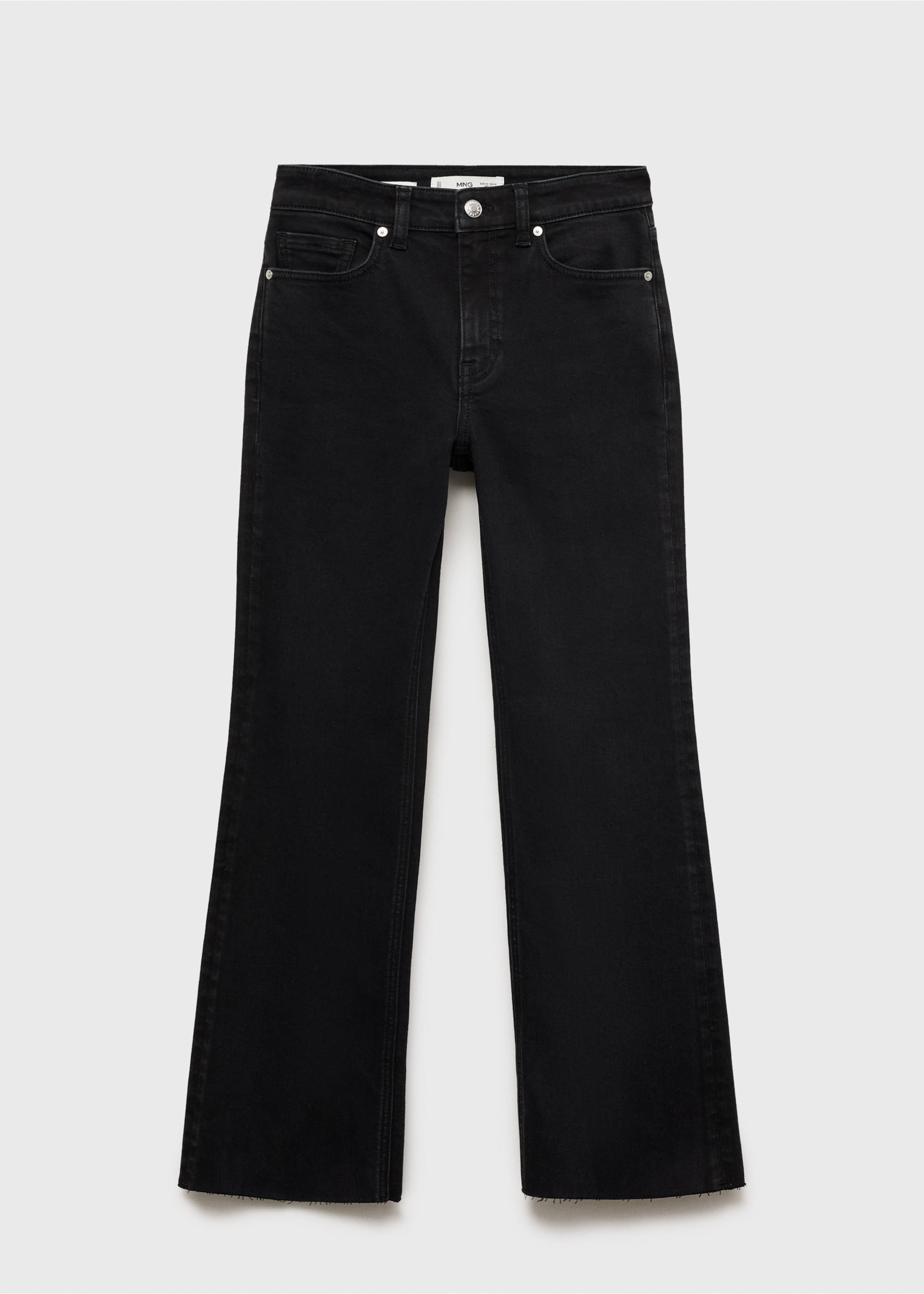 Jean Sienna flare crop - Article sans modèle, Black denim. Ref: 87000223-00.