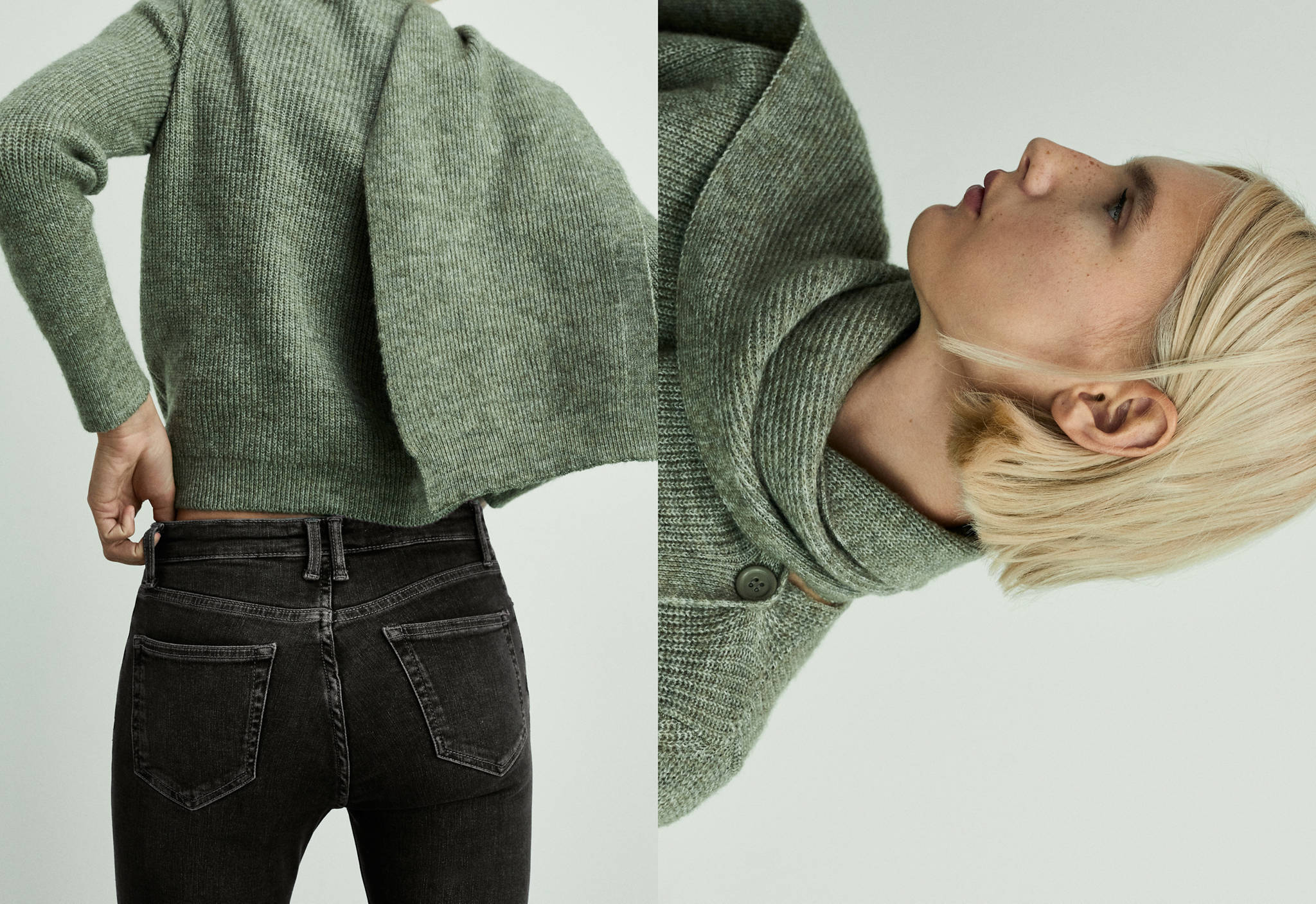 Orta belli skinny jean pantolon - Panoramik plan