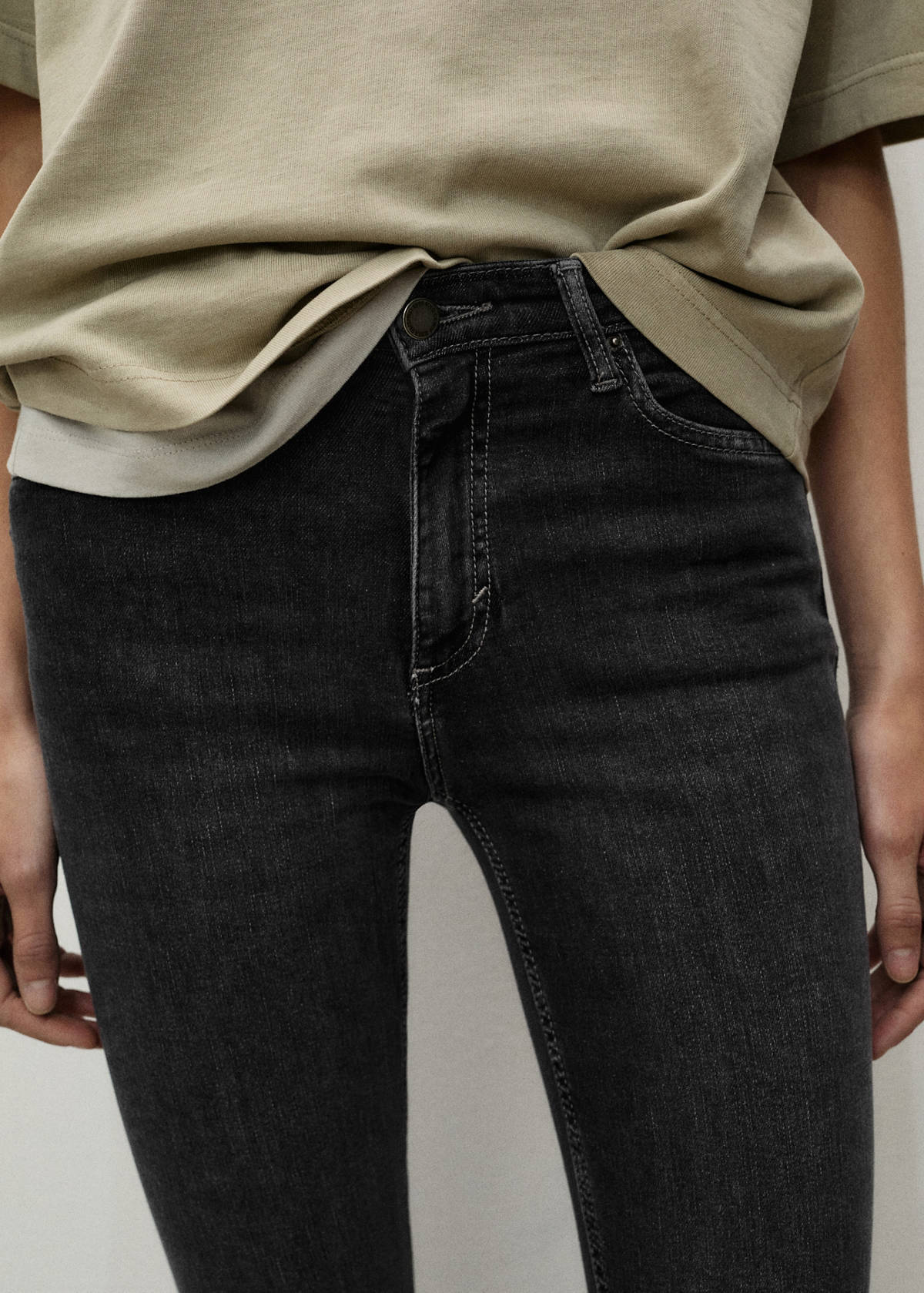 Mid-rise skinny jeans — Open Grey
