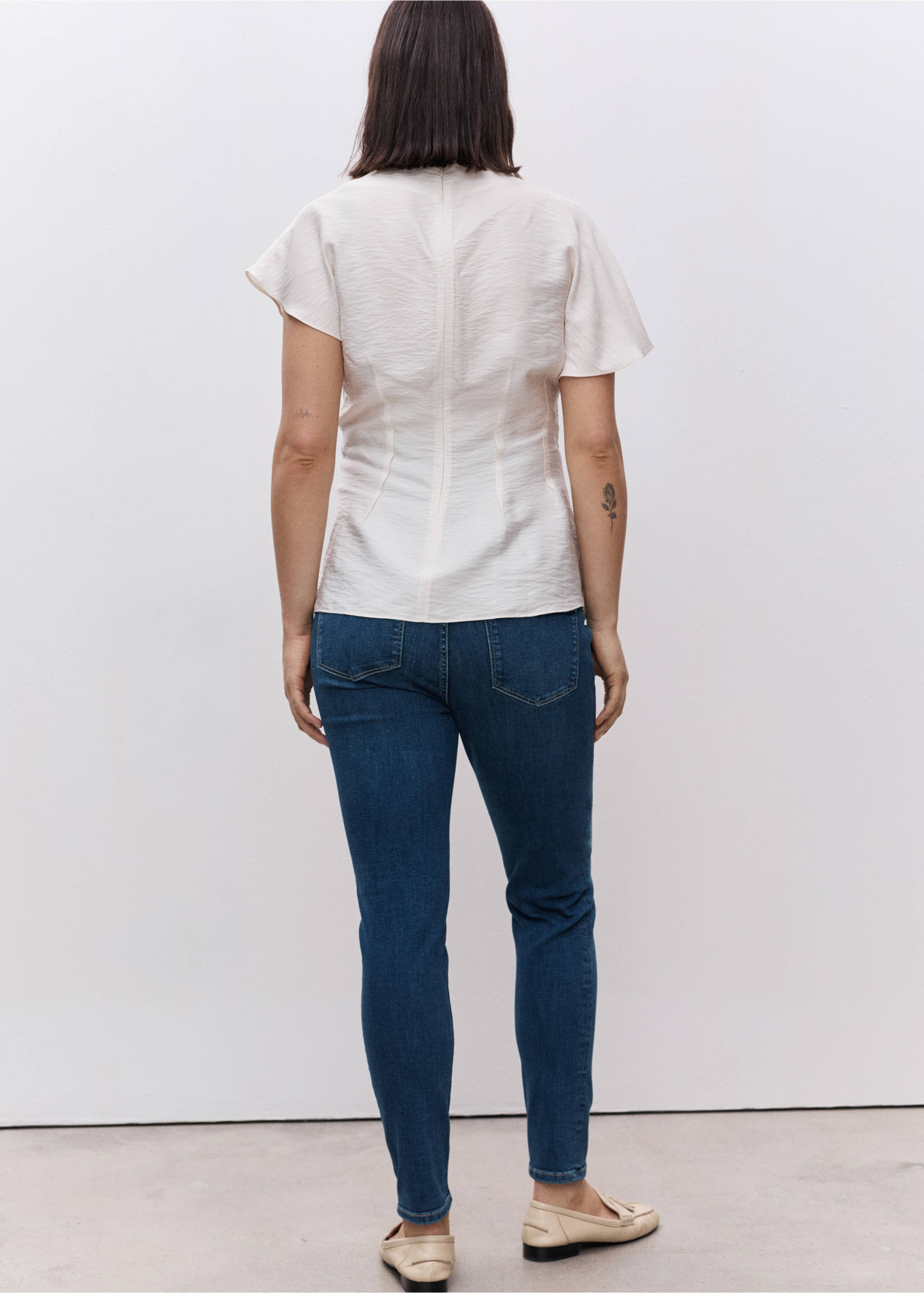 Jeans skinny premamá - Reverso del artículo, Azul oscuro. Ref: 87000252-00.