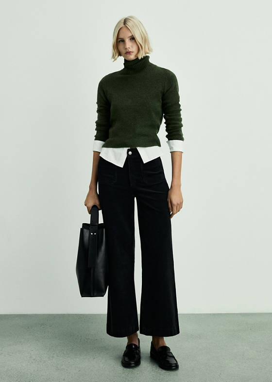 Catherin culotte fitilli kadife pantolon