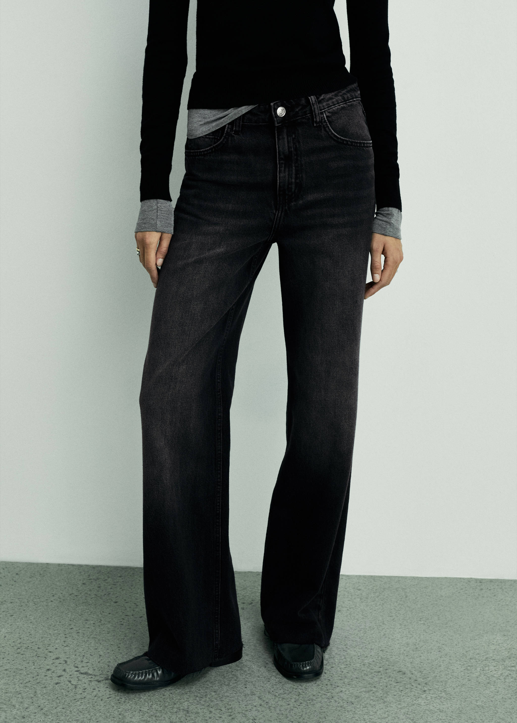 Danila high-waisted wide leg jeans - Medium plane