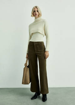 Catherin culotte corduroy trousers — Khaki 2