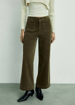 Catherin culotte corduroy trousers — Khaki 1