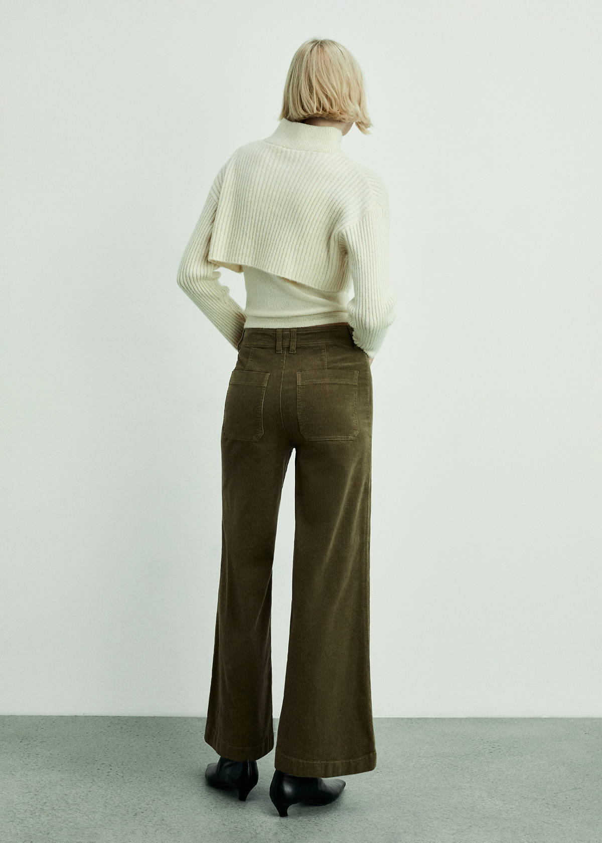 Catherin culotte corduroy trousers — Khaki