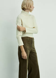 Catherin culotte corduroy trousers — Khaki 4