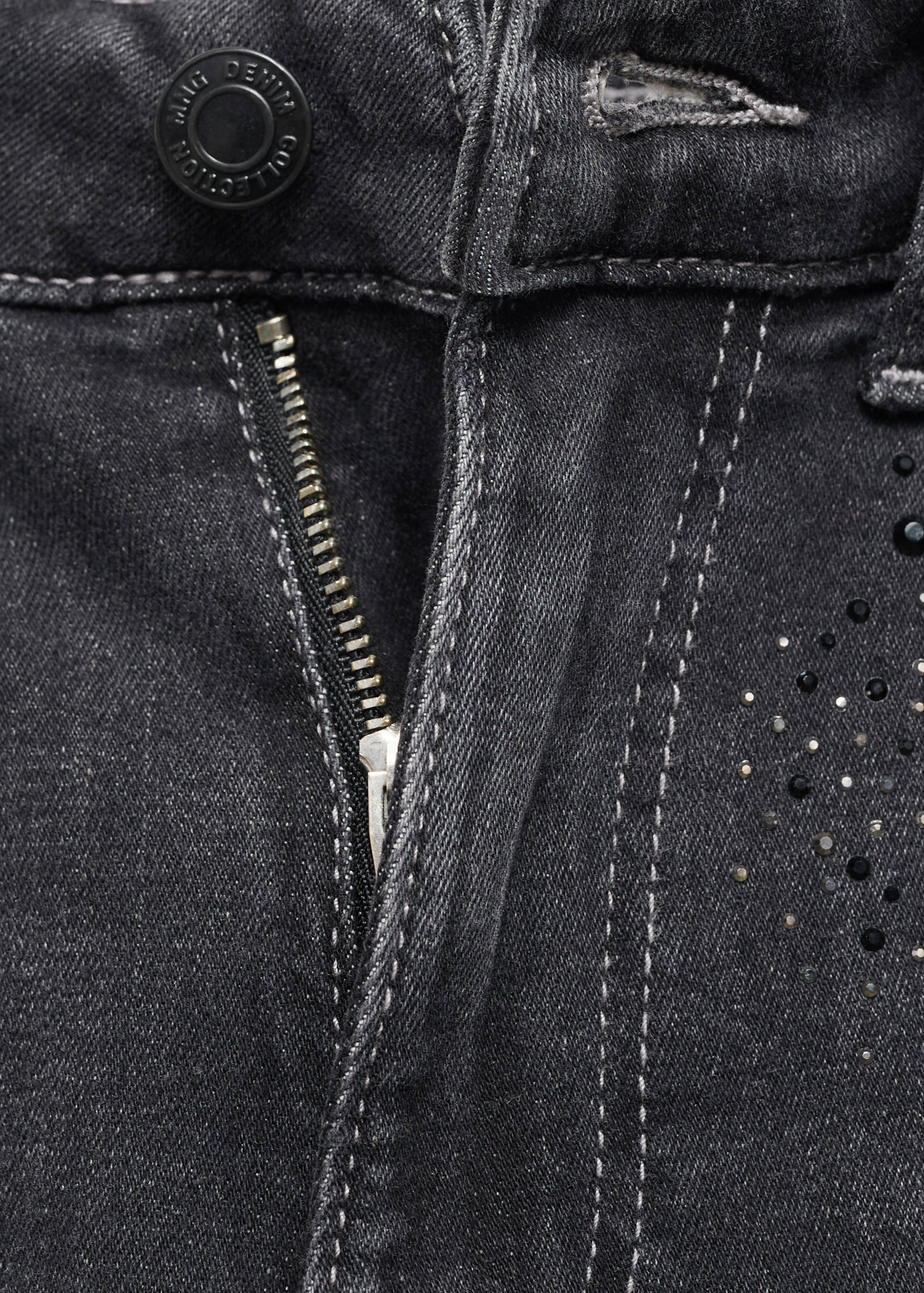Rhinestone flare jeans - Details of the article 0