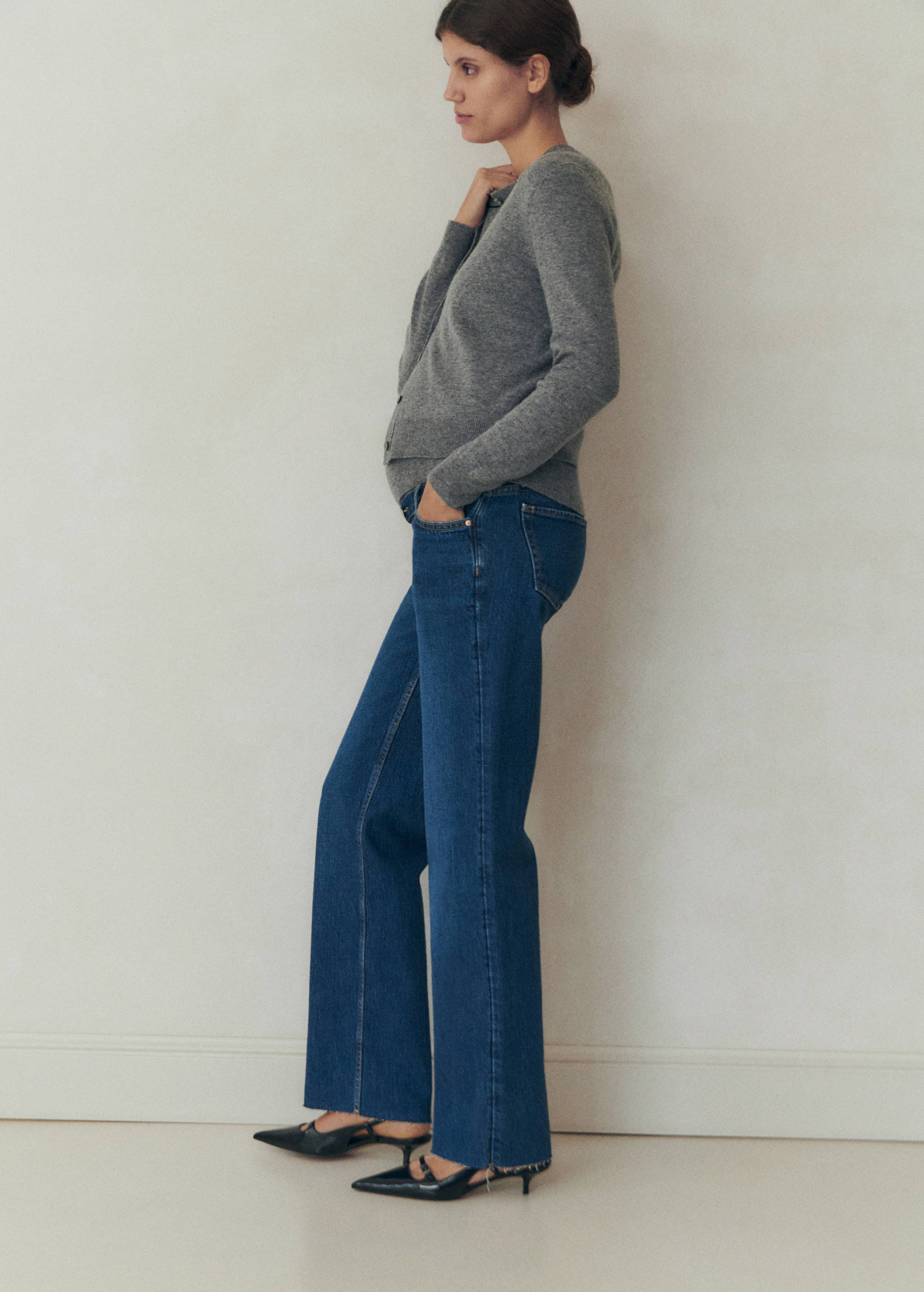 Maternity wide leg jeans - General plane