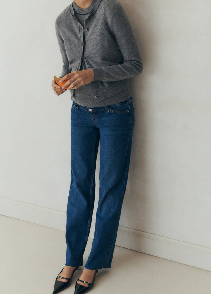 Maternity wide leg jeans — Medium Blue