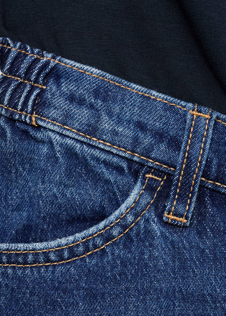 Maternity wide leg jeans — Medium Blue