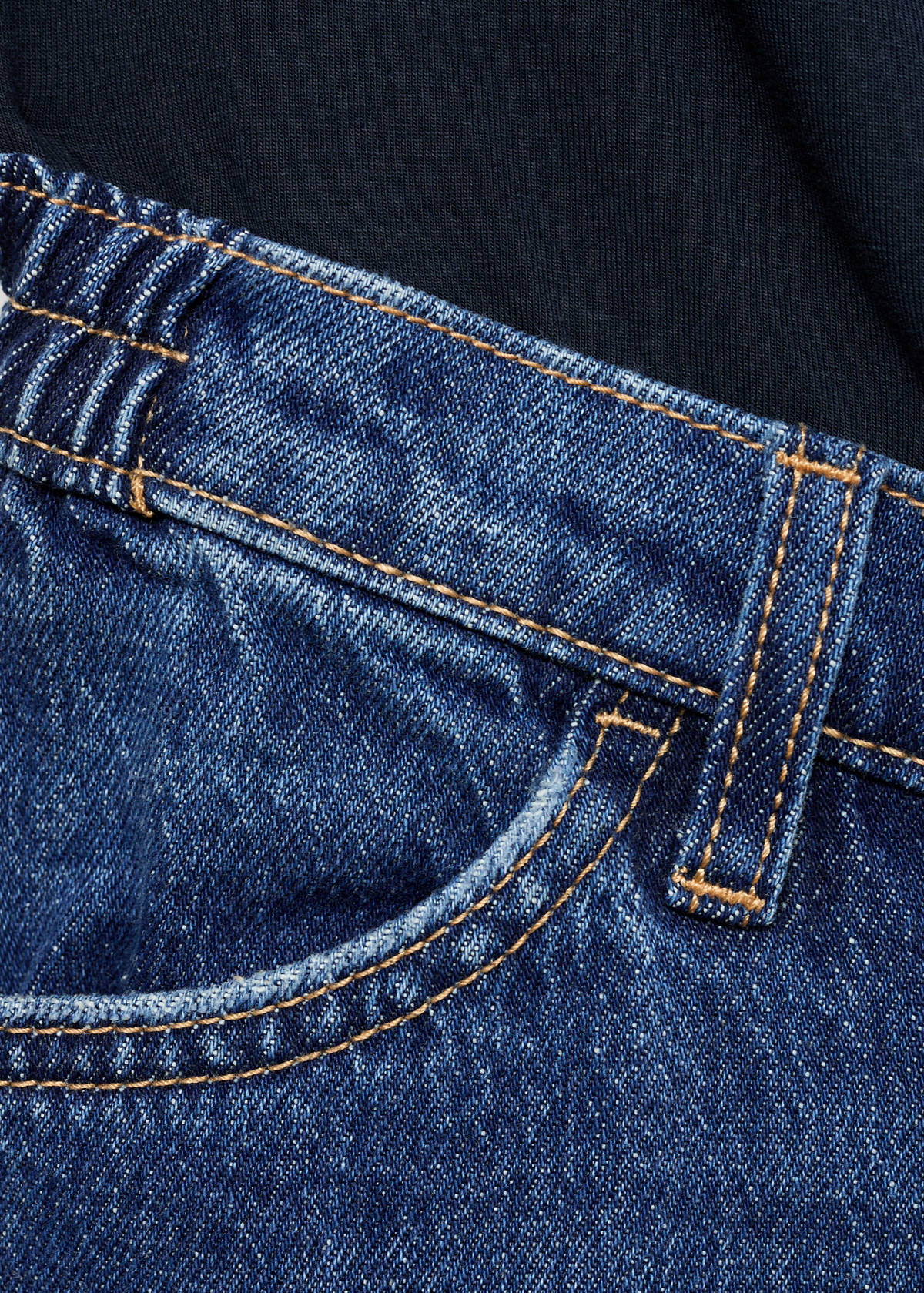 Maternity wide leg jeans — Medium Blue