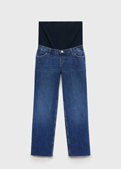 Maternity wide leg jeans — Medium Blue 6