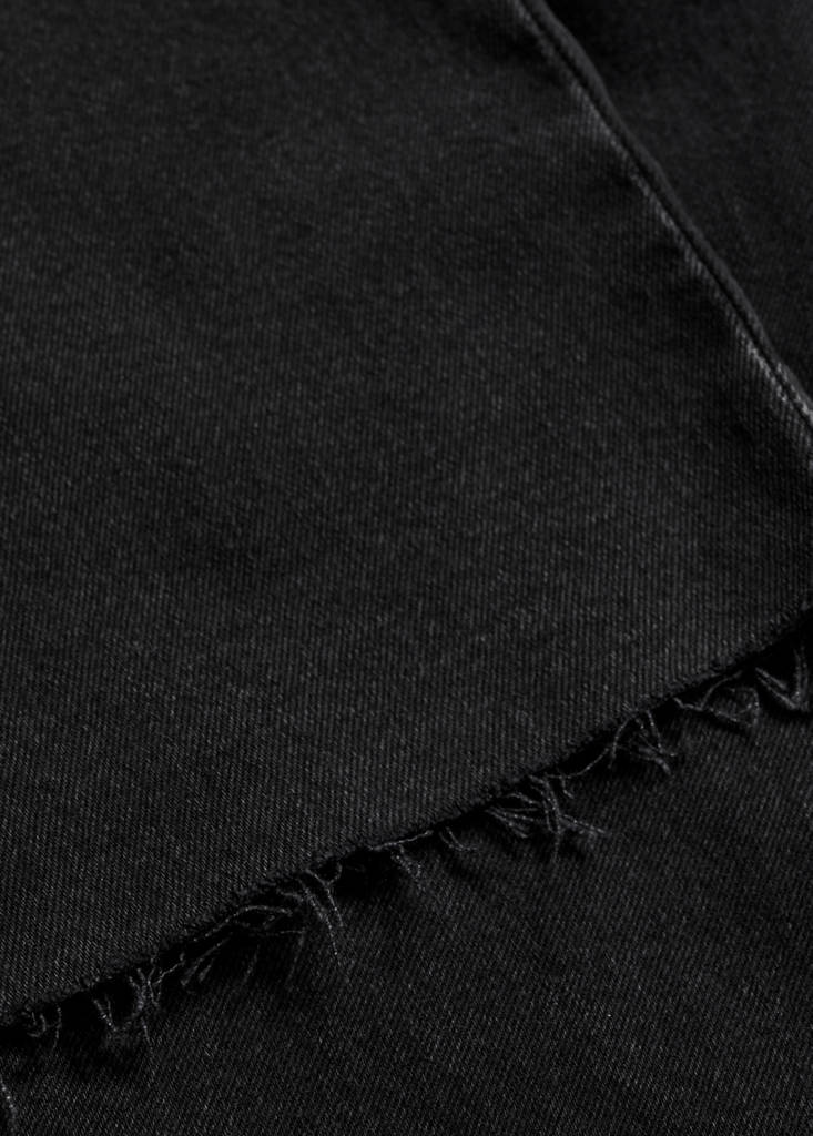 Fiona flared mid-rise jeans — Black denim