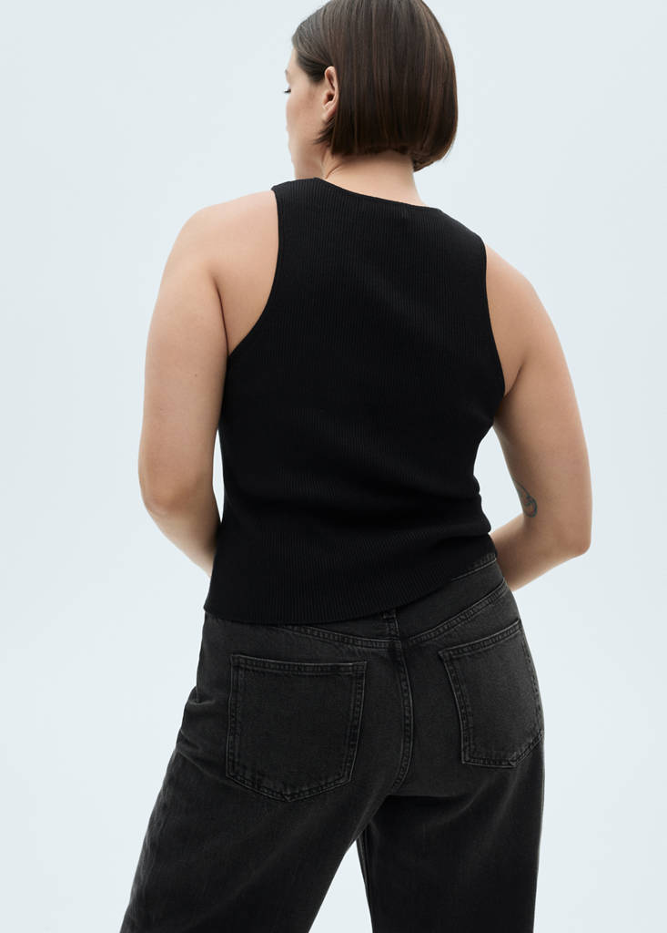 Fiona flared mid-rise jeans — Black denim