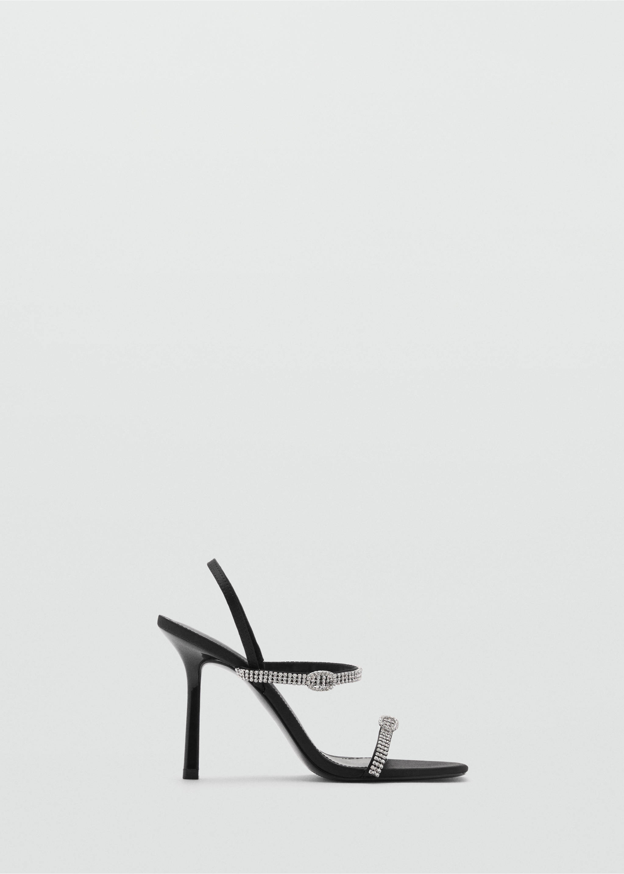 Heeled sandal with strass strap - Article without model, Black. Ref: 87000282-00.