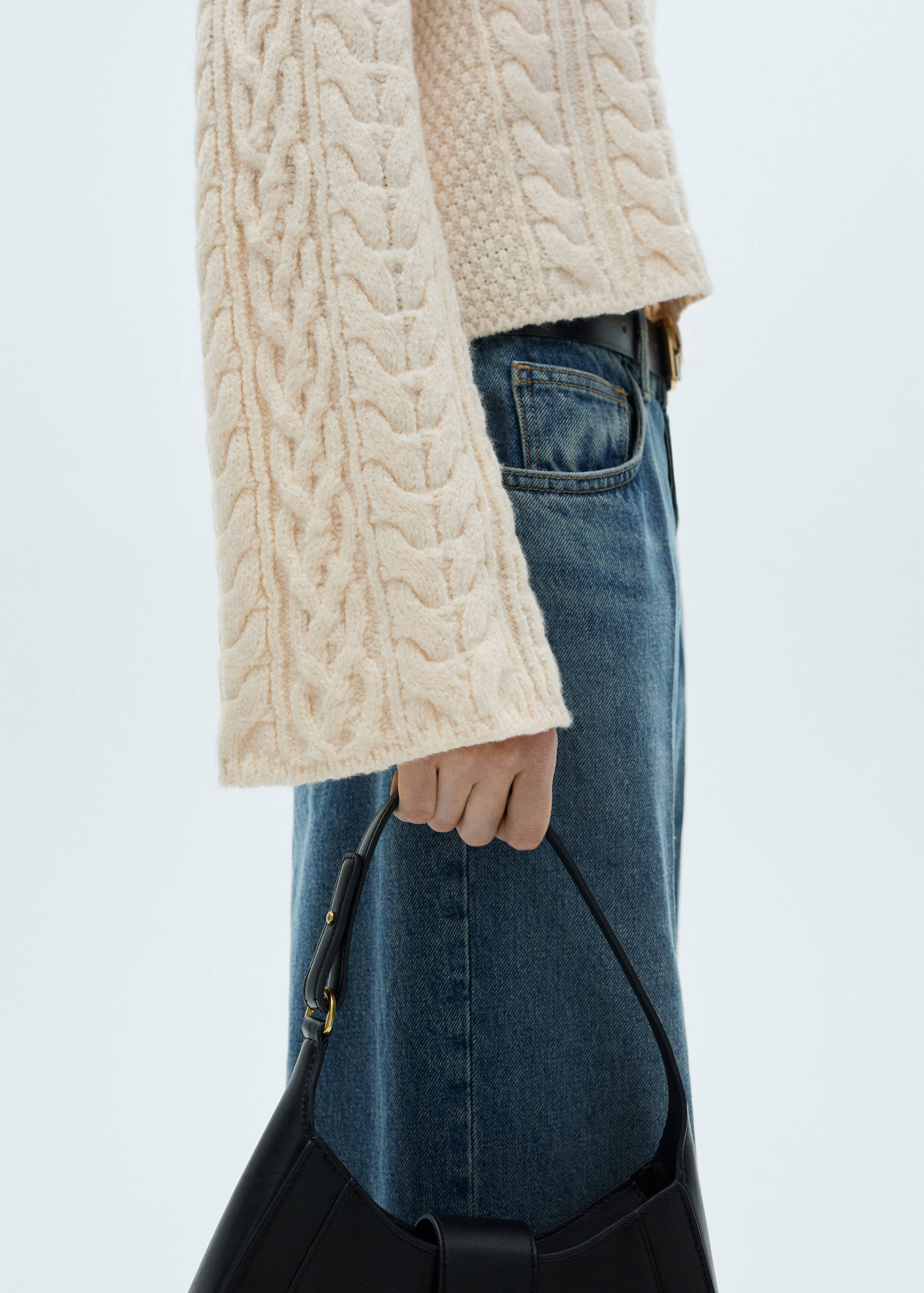 Twisted knitted flared-sleeve sweater - Details of the article 6