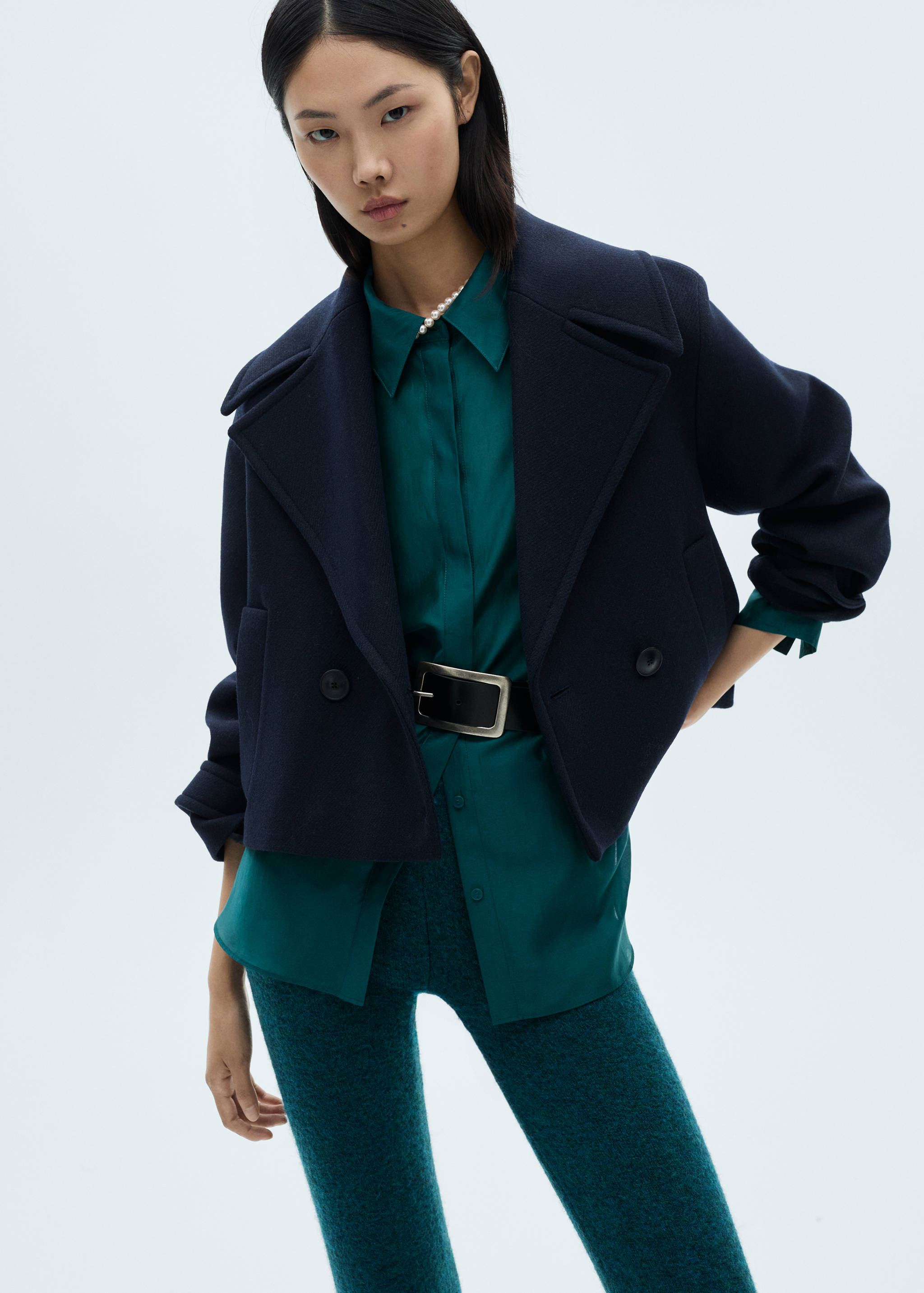 针织喇叭裤 - null