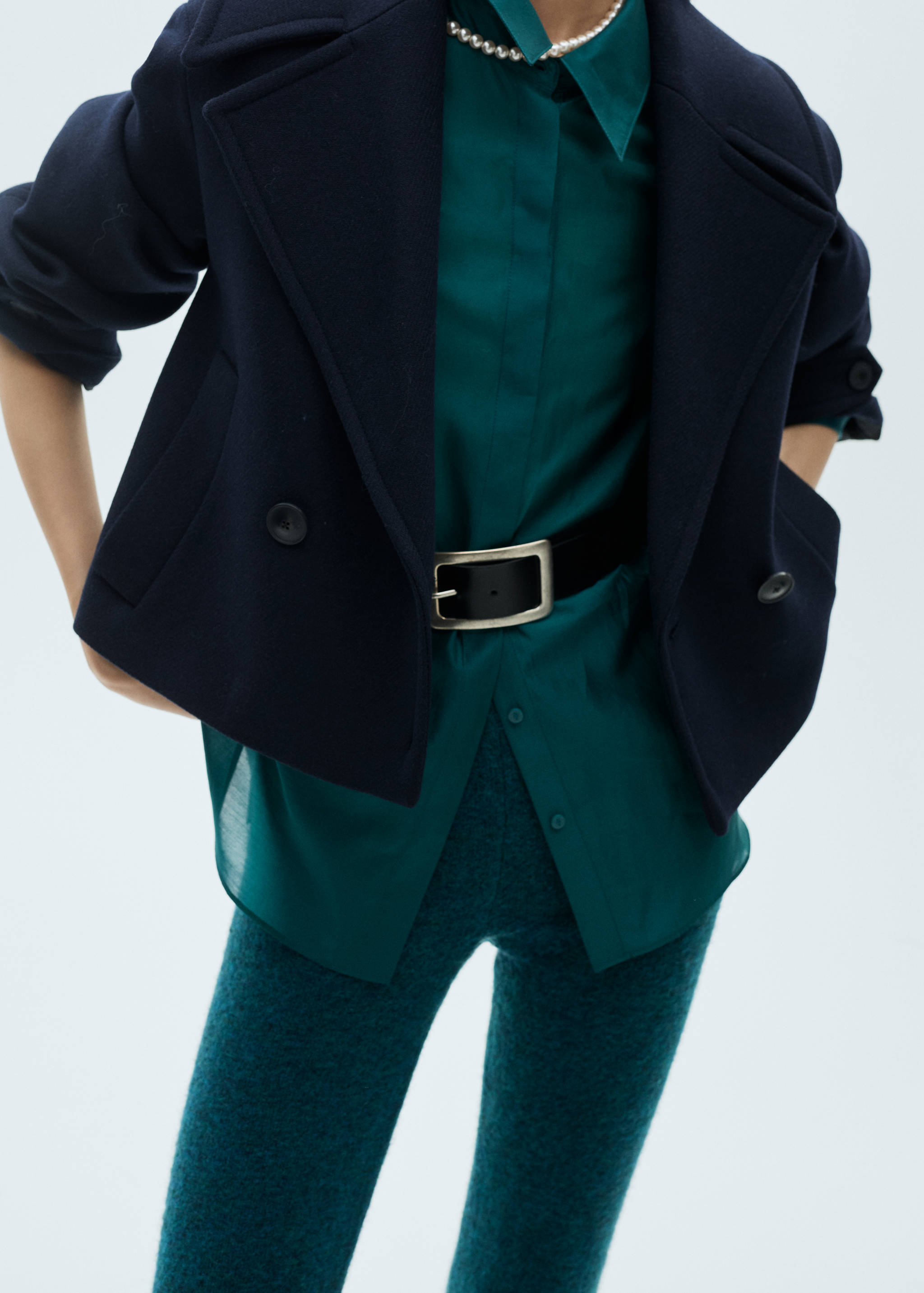 针织喇叭裤 - null