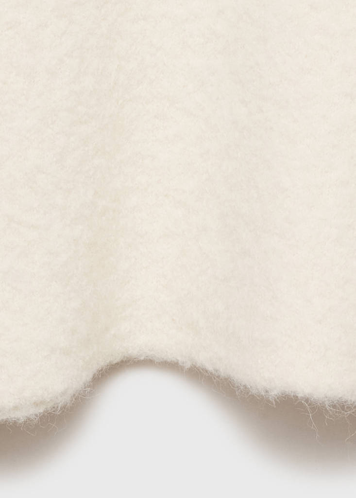 Round-neck sweater with soft finish — Ecru