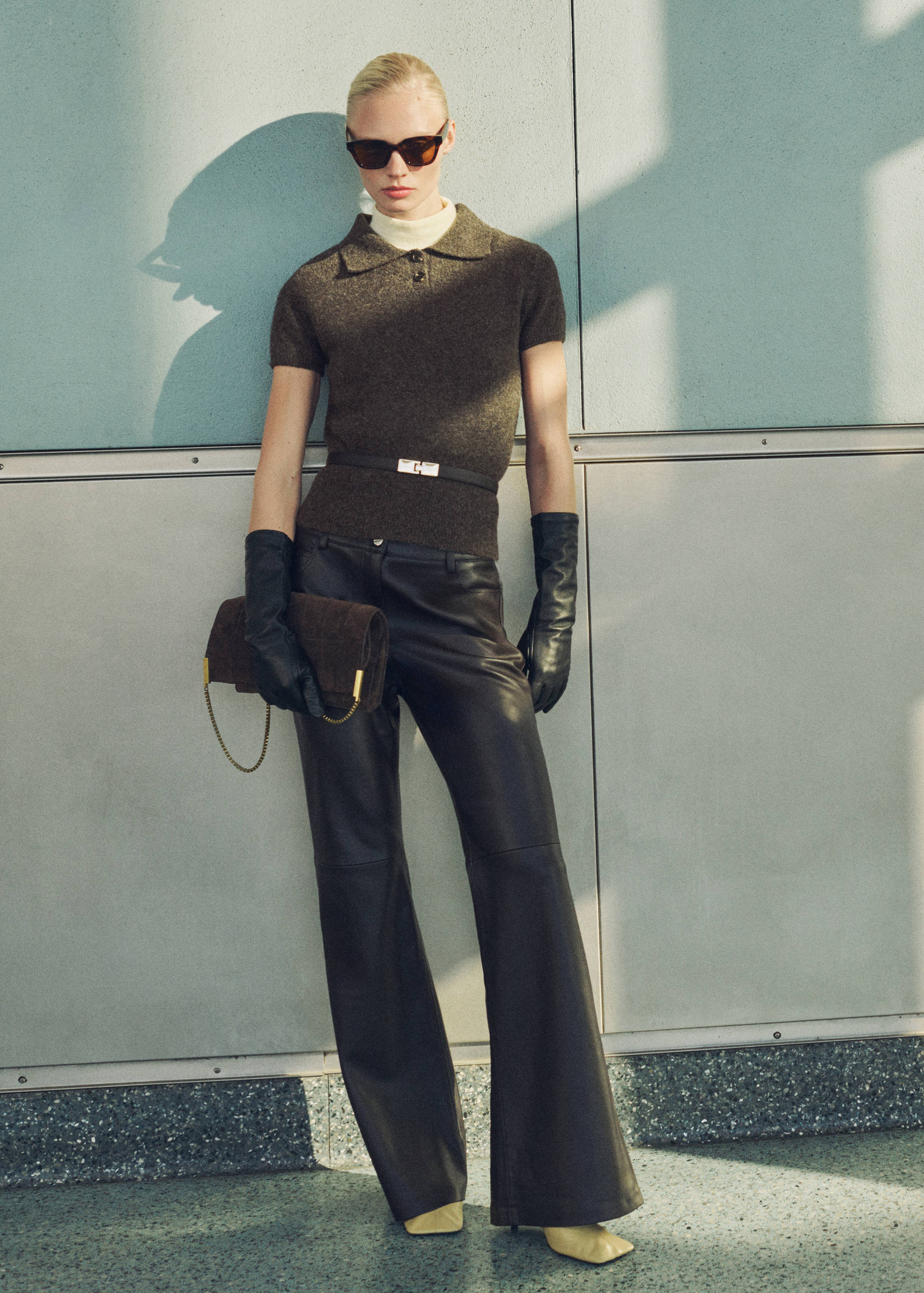 Pull-over manches courtes col polo - Plan général