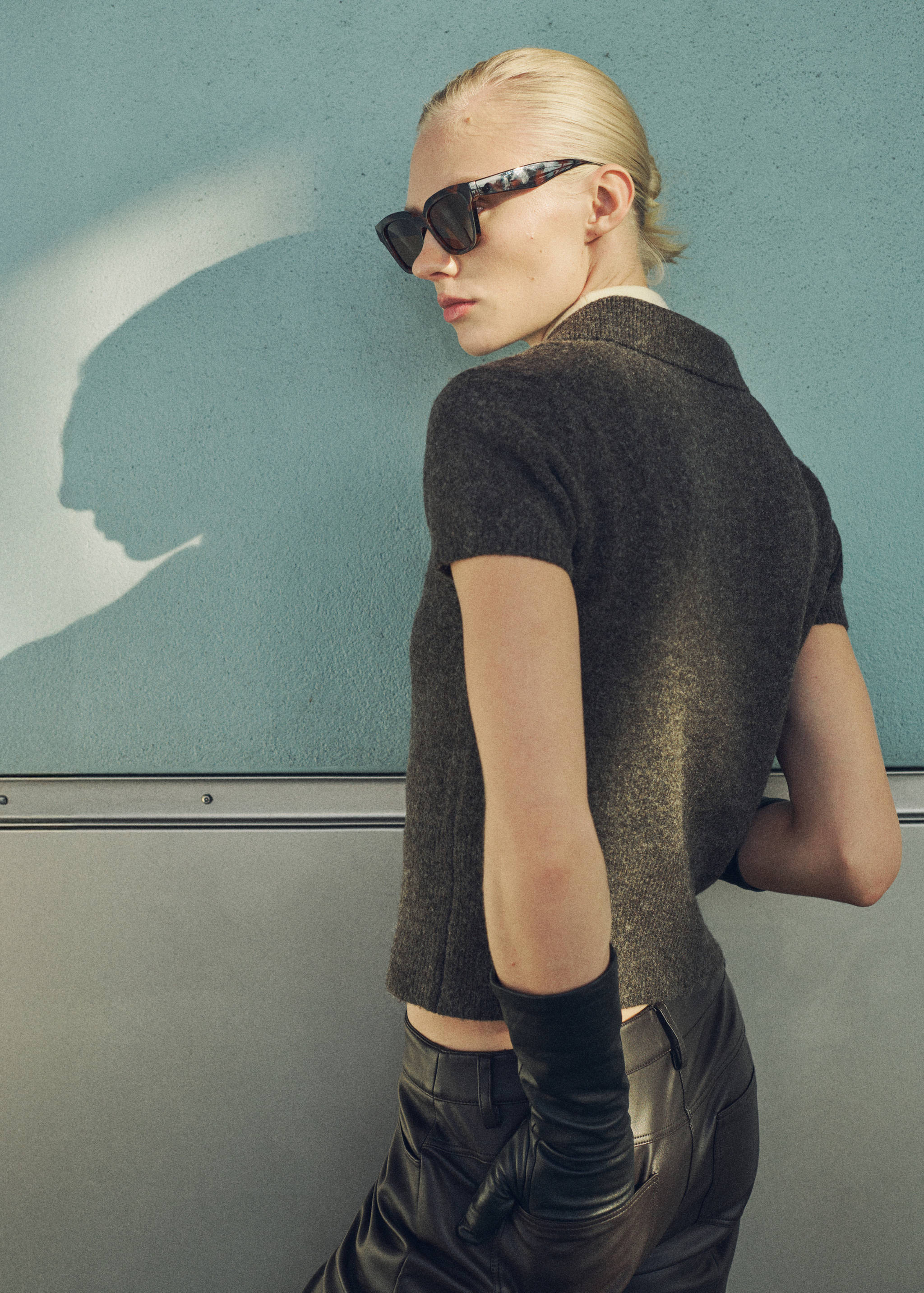 Pull-over manches courtes col polo - Verso de l’article