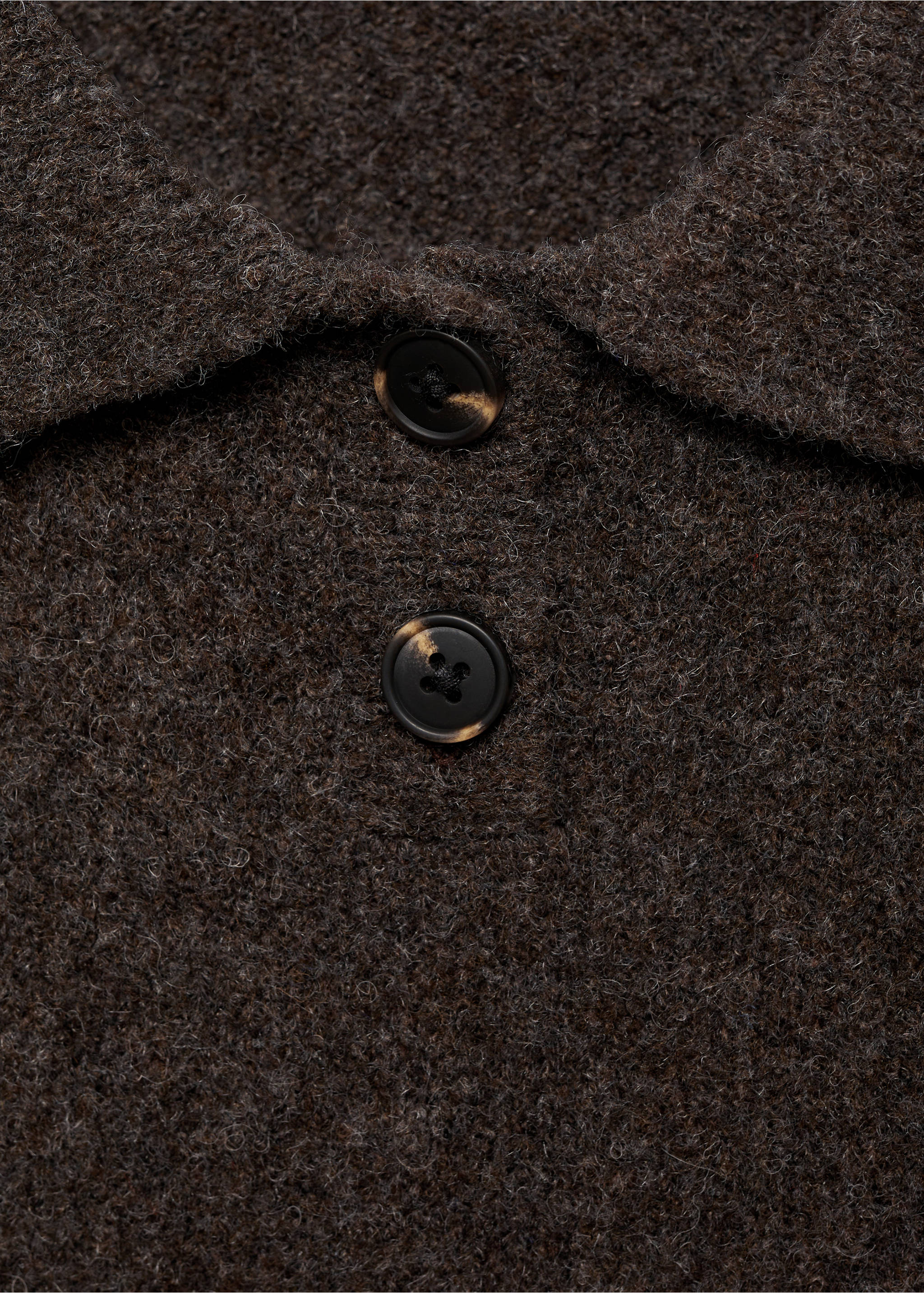 Pull-over manches courtes col polo - Détail de l'article 8, Marron moyen. Ref: 87000362-00.